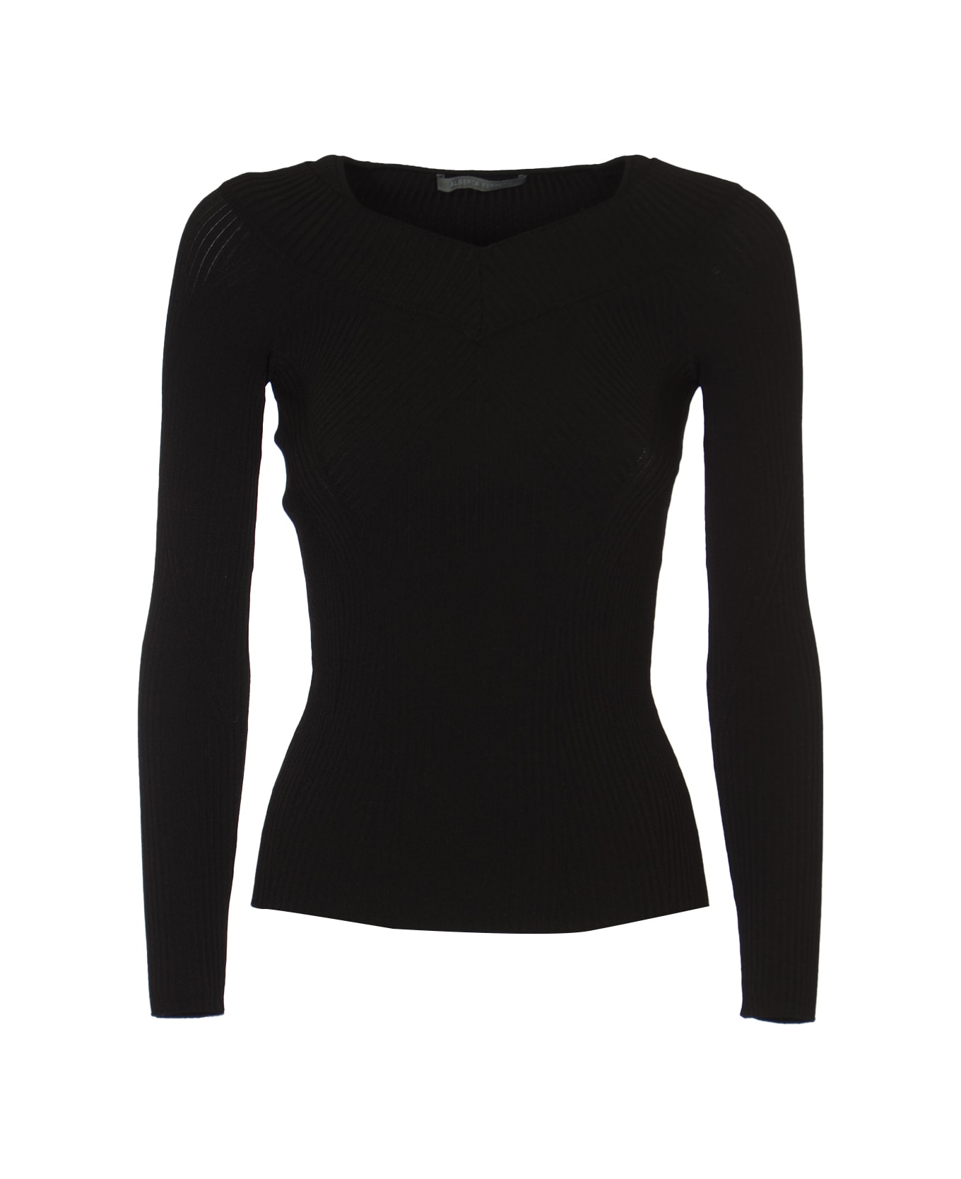 Alberta Ferretti Long-sleeved Sweater - Black ニットウェア