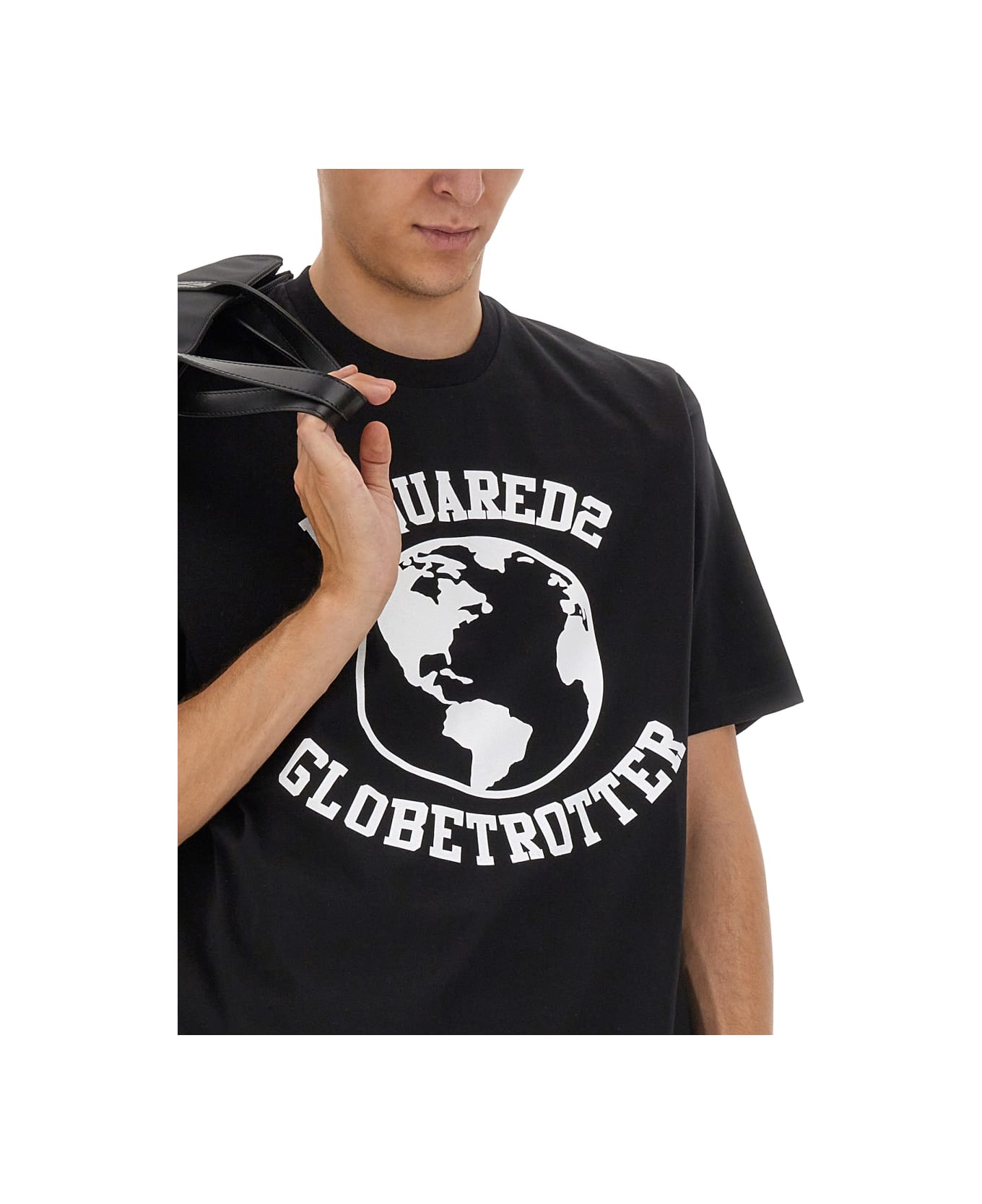 Dsquared2 "globetrotter" T-shirt - BLACK