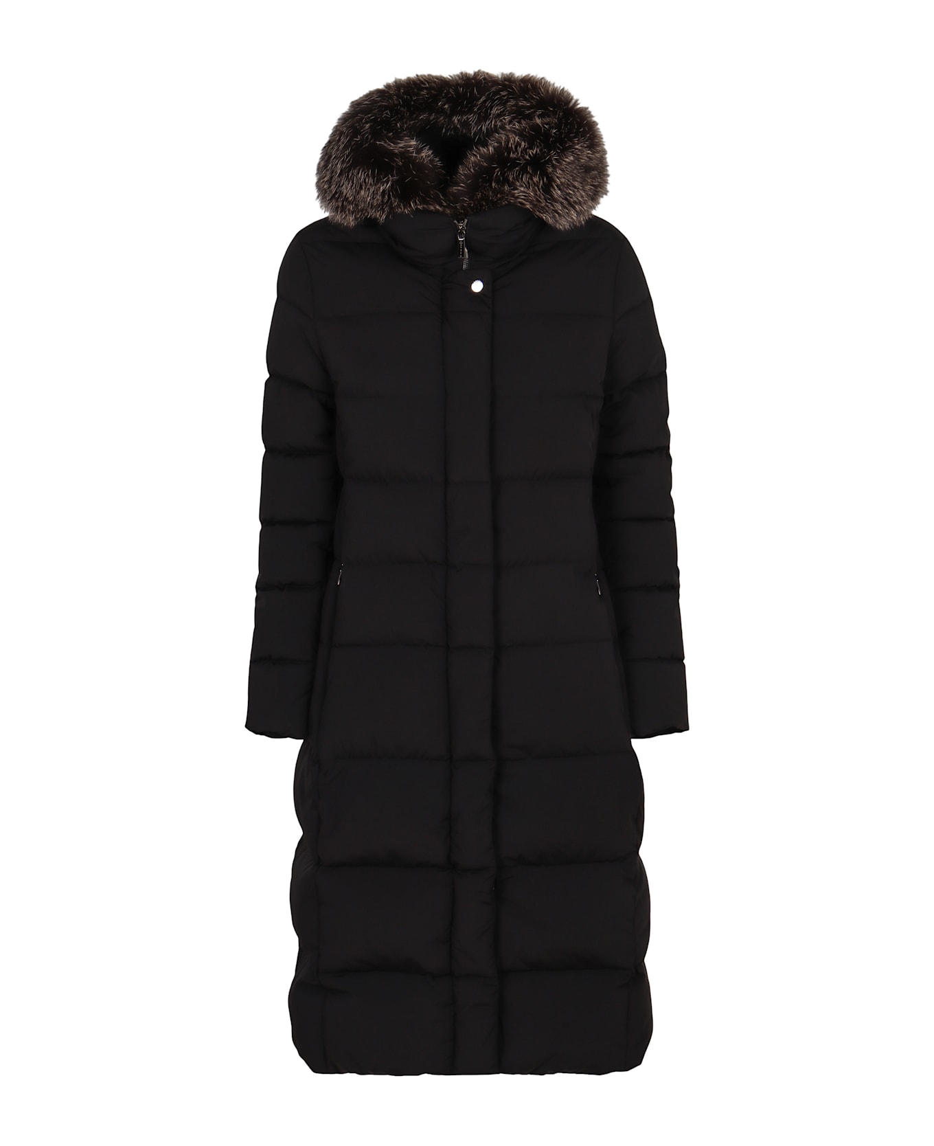 Moorer Long Zagara Down Jacket With Hood - black
