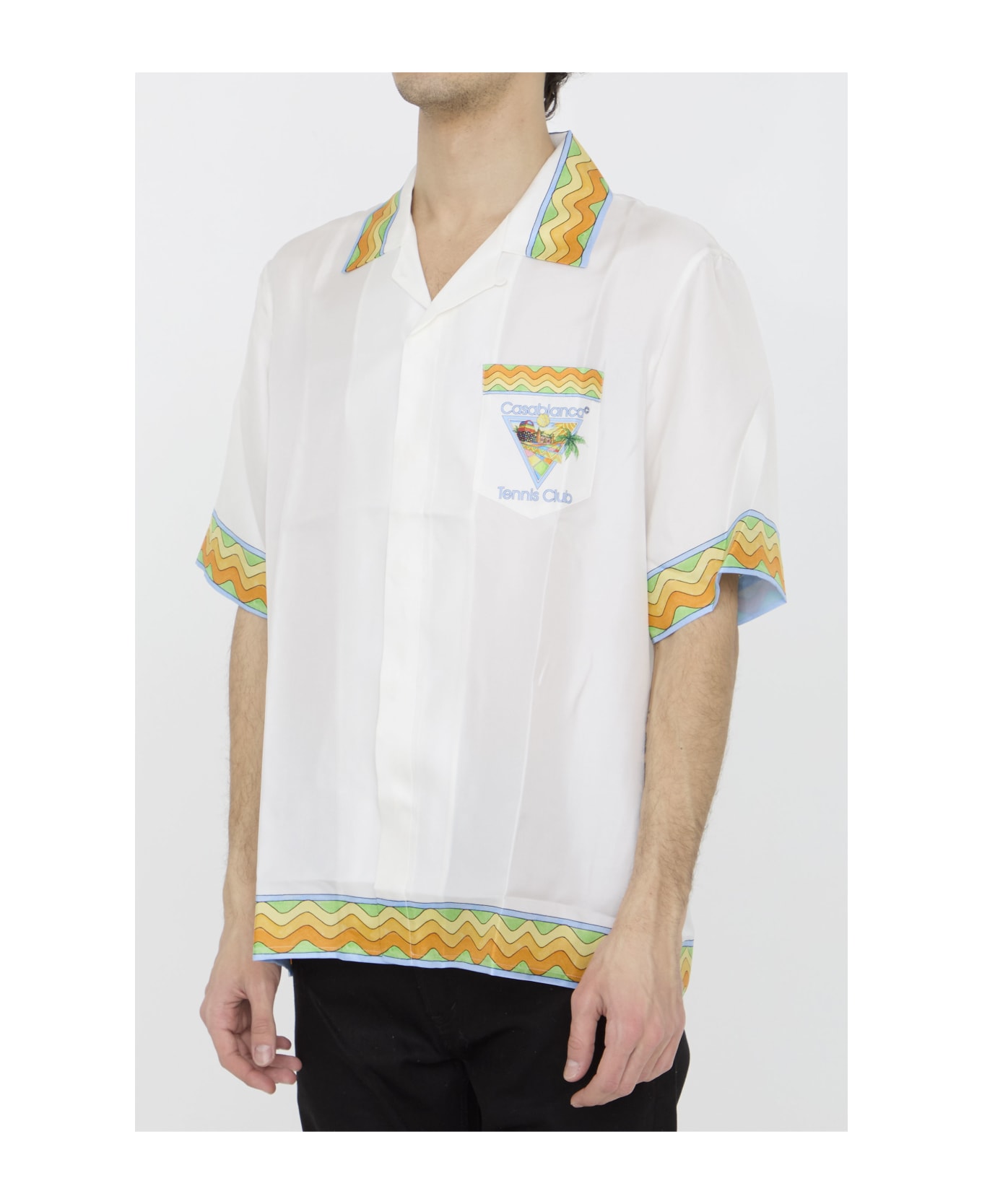 Casablanca Afro Cubism Tennis Club Shirt - WHITE