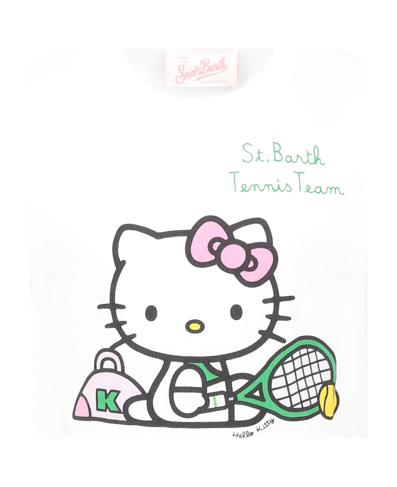 MC2 Saint Barth White T-shirt For Girl With Hello Kitty - White