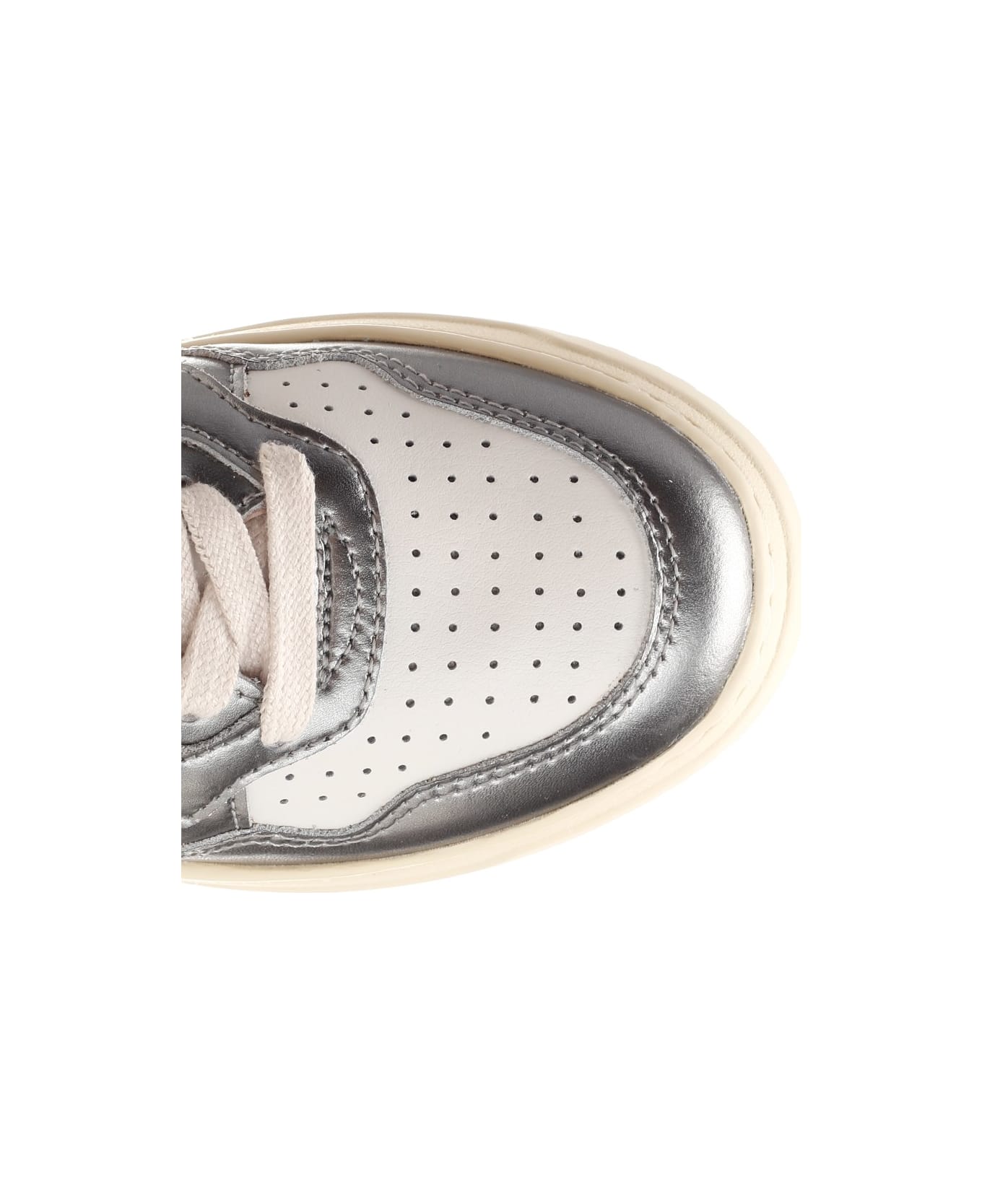 Autry Medalist Low Top Sneakers - White Steel