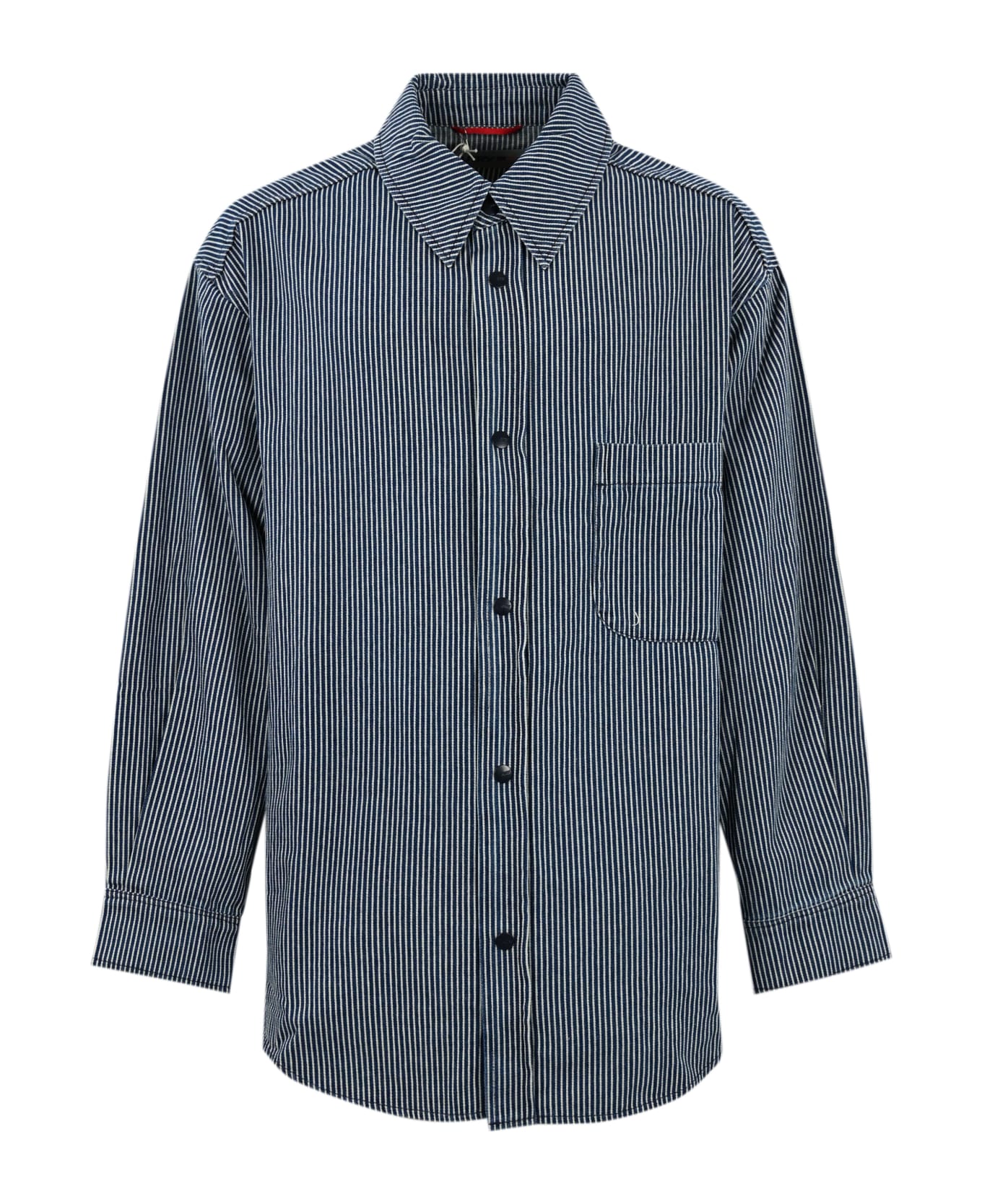 Autry Striped Cotton Shirt - Blue