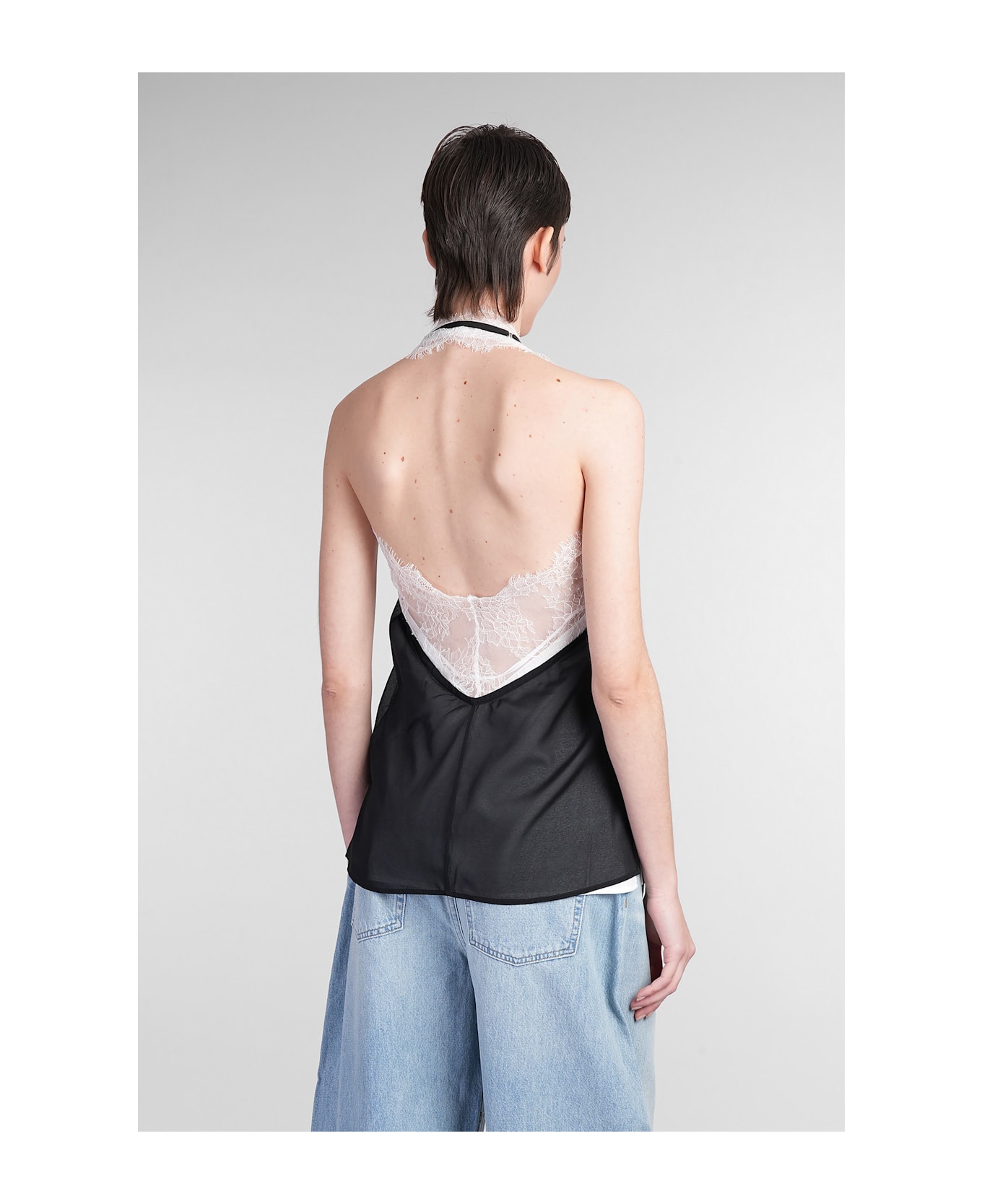 Helmut Lang Topwear In Black Silk - black