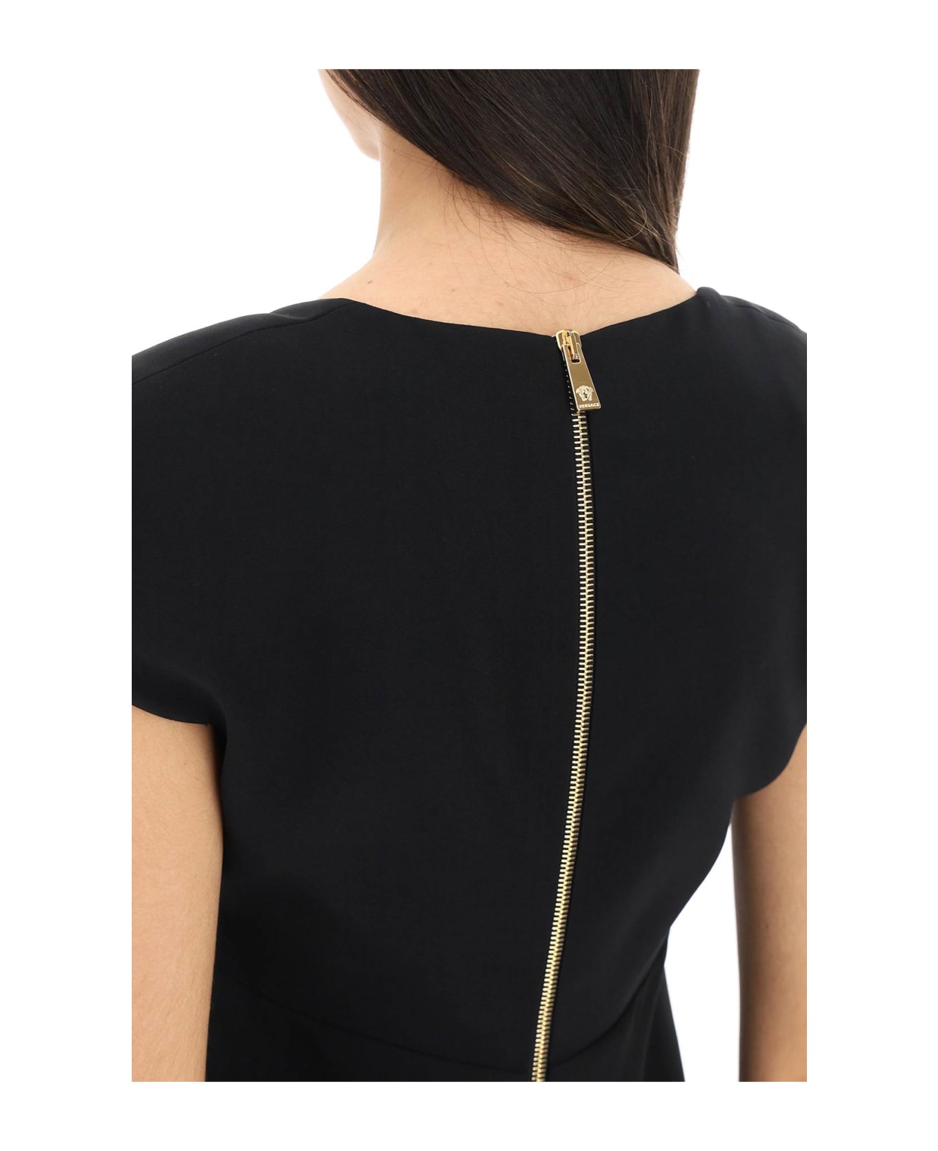 Versace Heart-shaped Neckline Dress - BLACK (Black)
