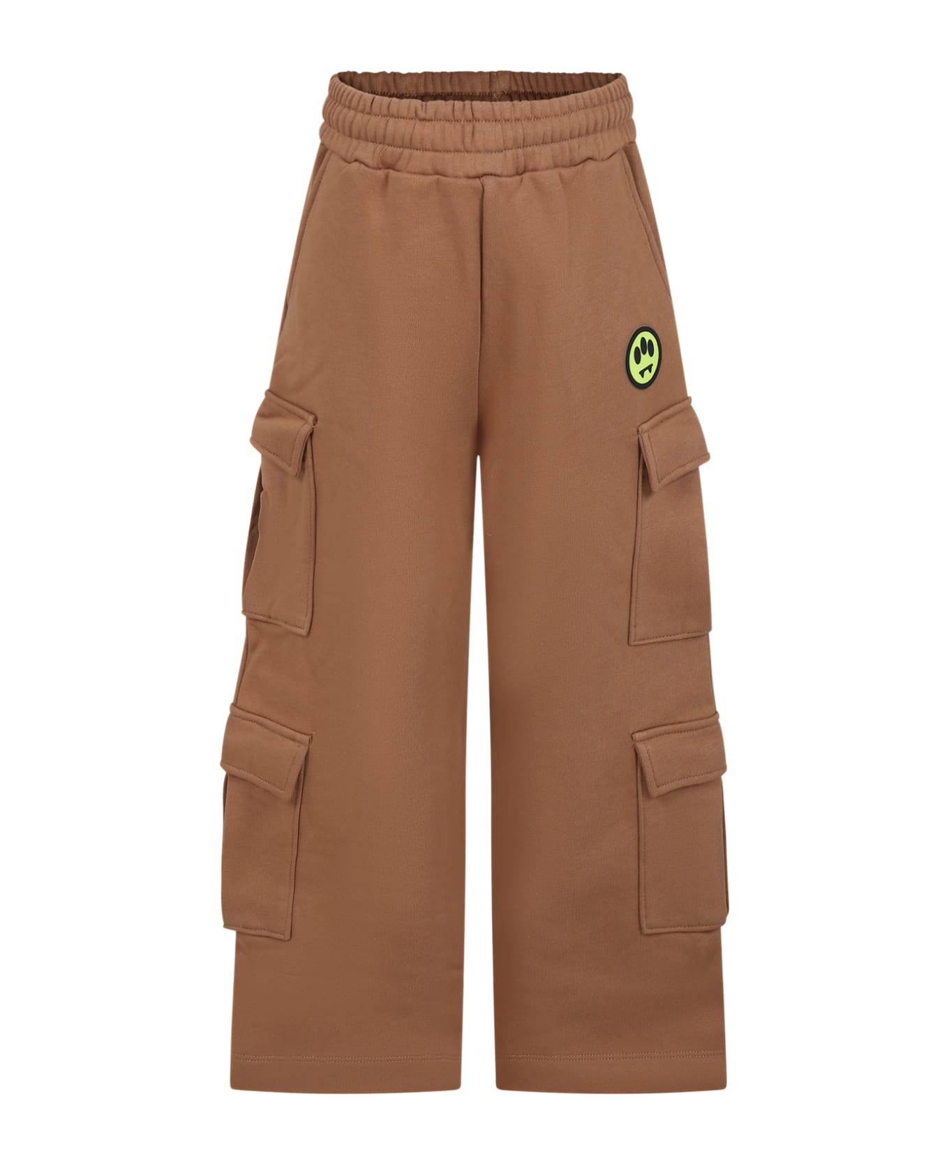 Barrow Beige Trousers For Kids With Smiley - Beige