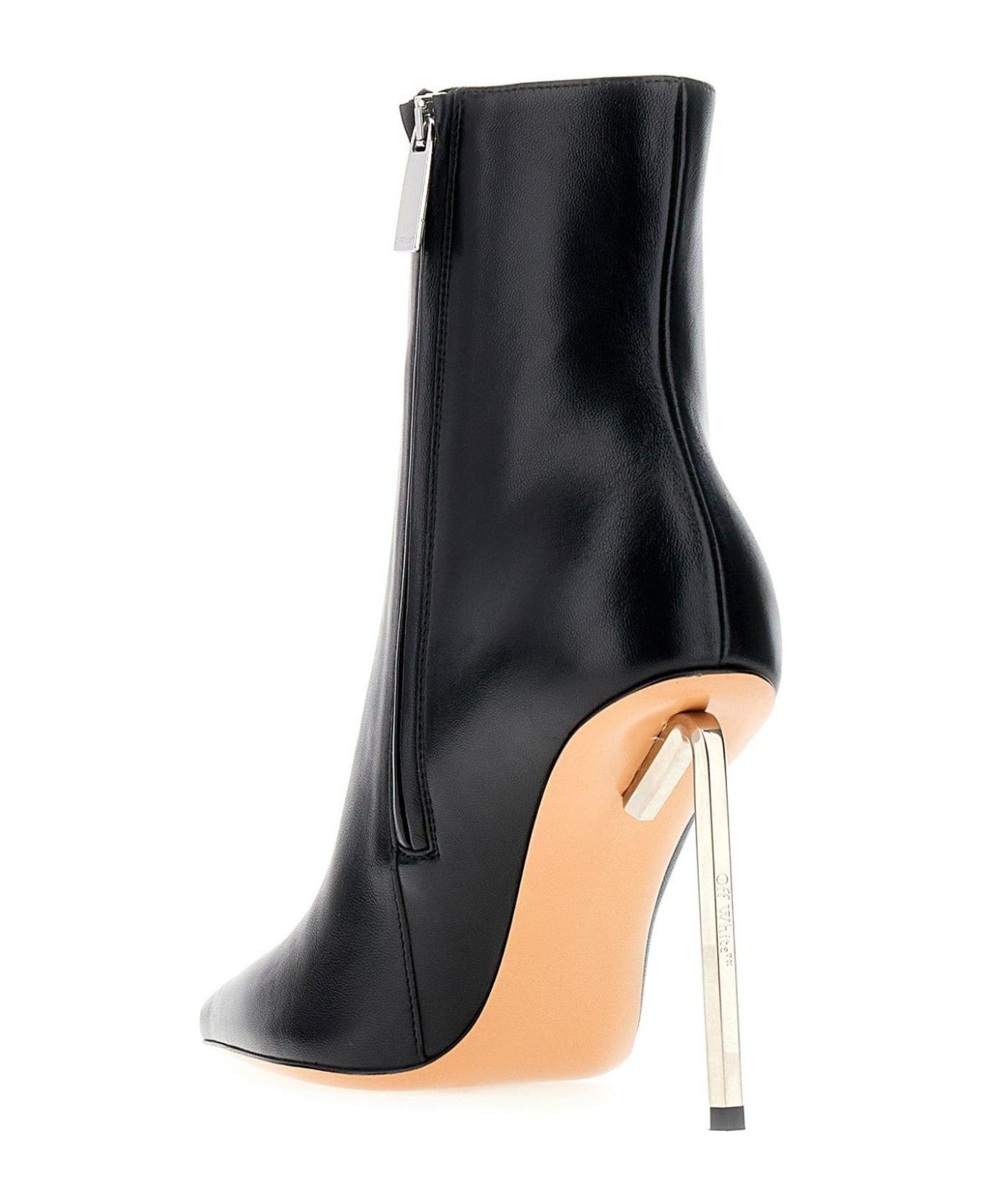 Off-White Allen Square Toe Ankle Boots - BLACK