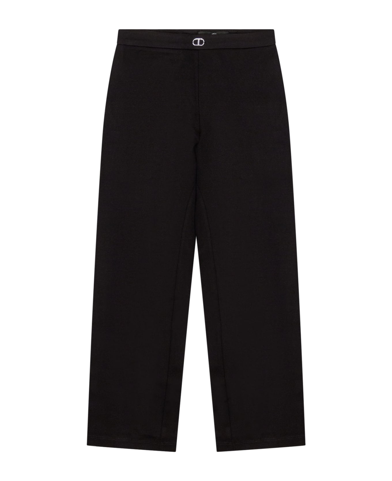 TwinSet Trouser With Logo - NERO