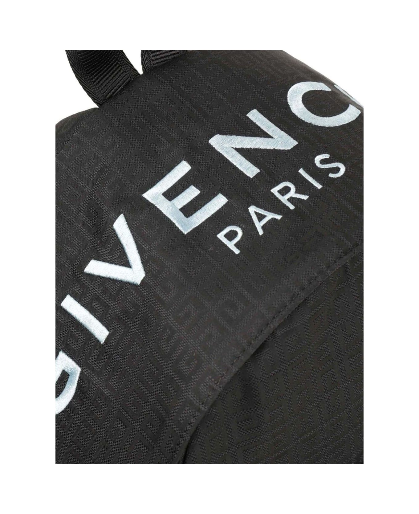 Givenchy Black Backpack With Two Adjustable Shoulder Straps And Maxi Logo Lettering In Tech Fabric Boy - Black