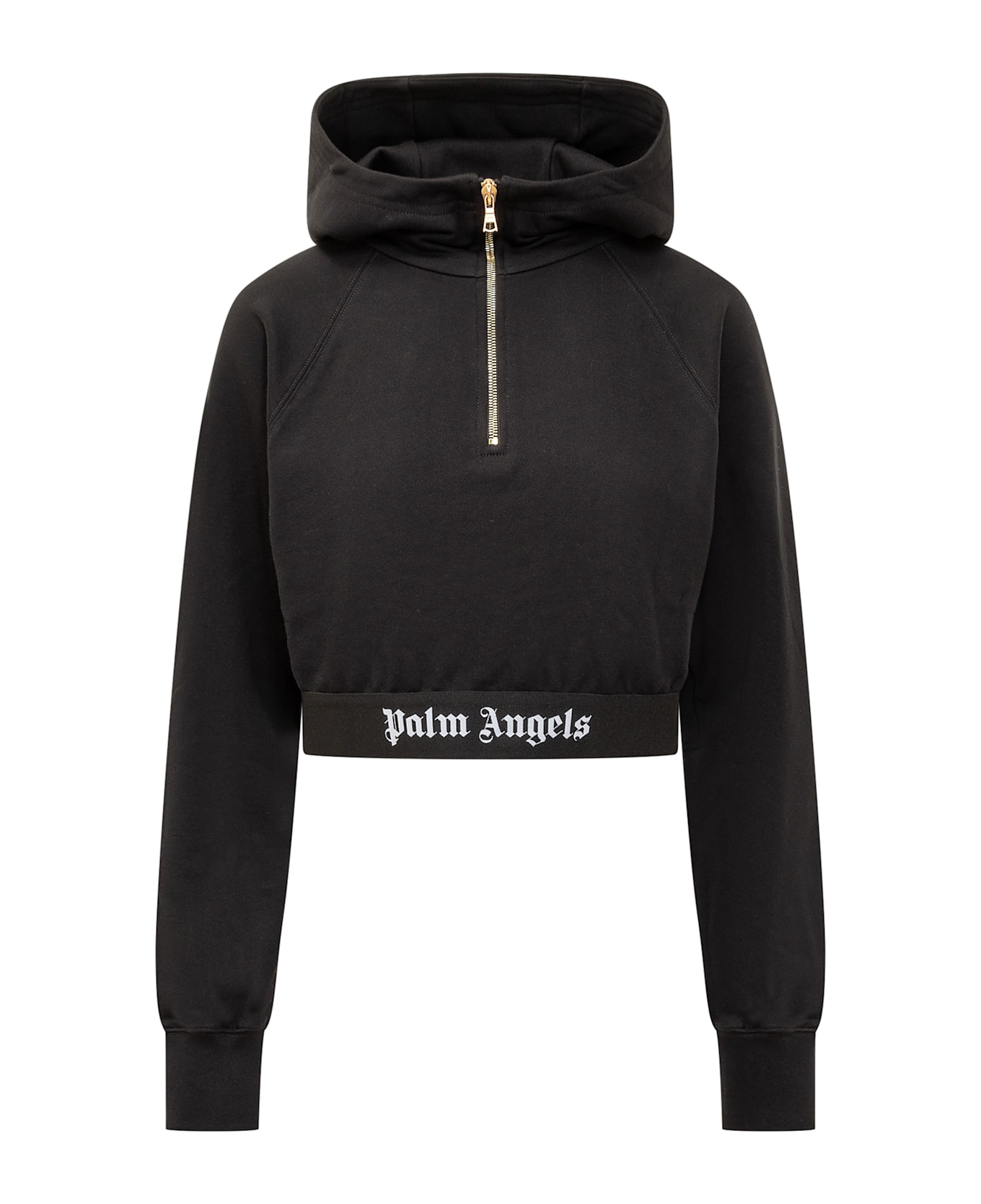 Palm Angels Hoodie With Logo - BLACK