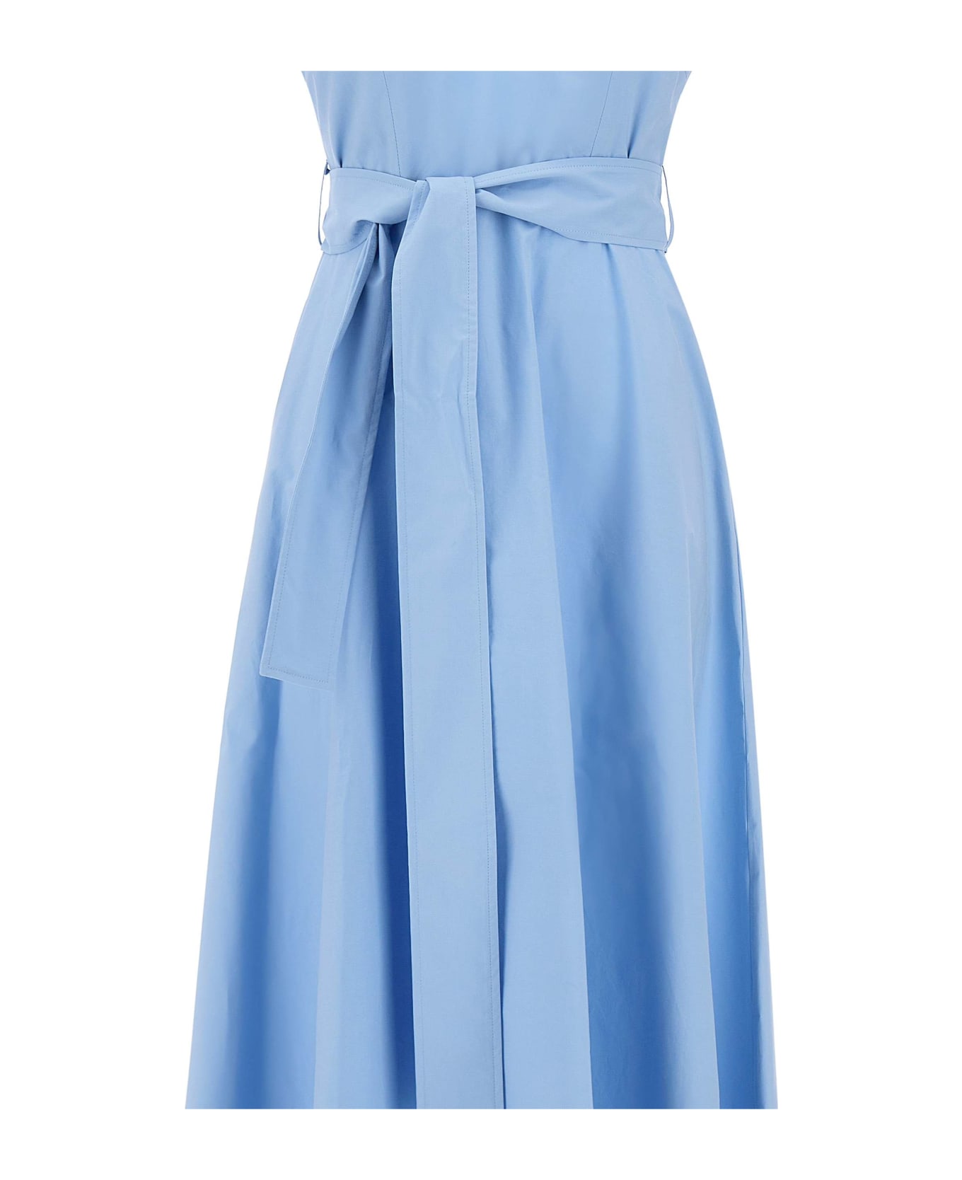 Parosh 'canyox24' Cotton Dress - Light Blue Dust