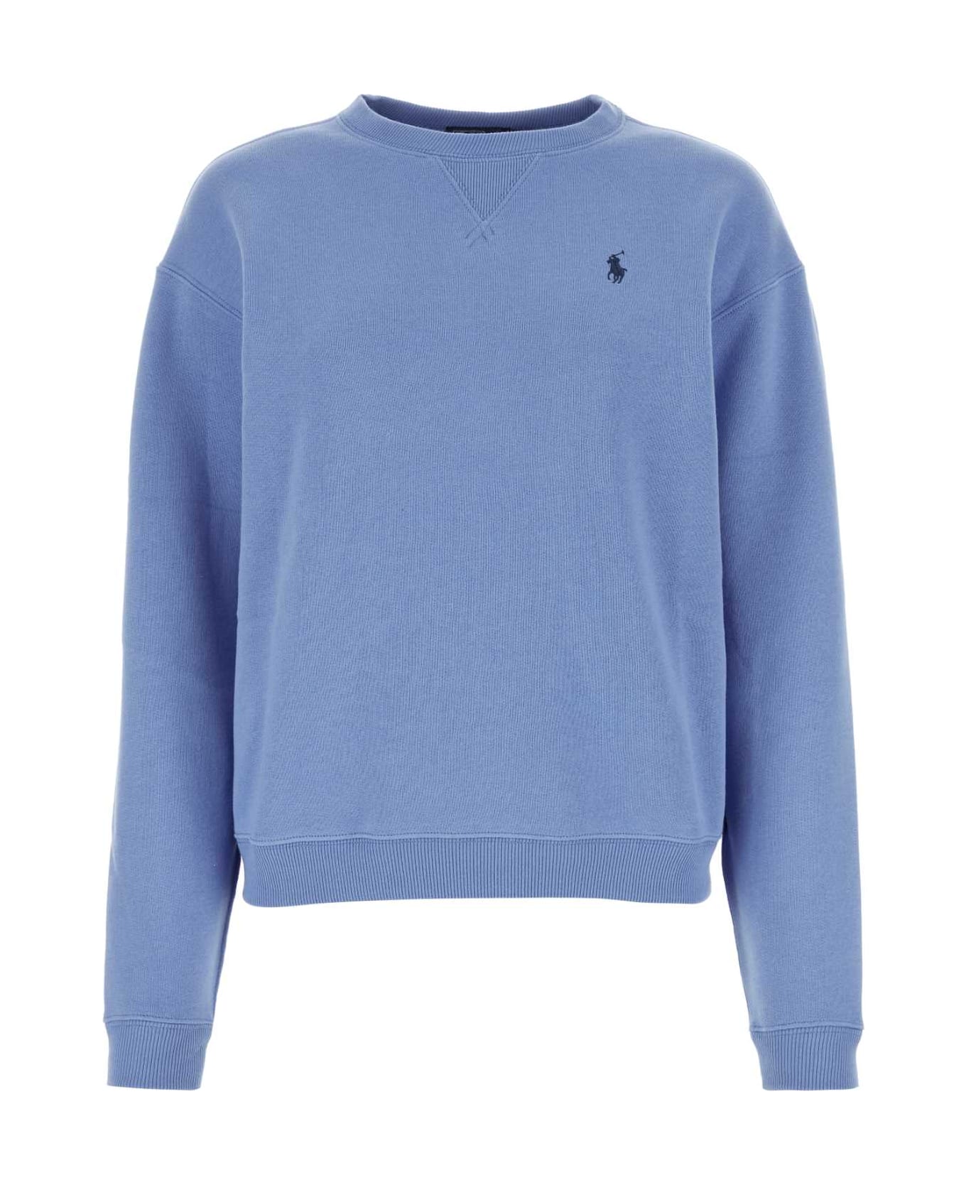 Polo Ralph Lauren Cerulean Blue Cotton Blend Sweatshirt - SUMMERBLUE