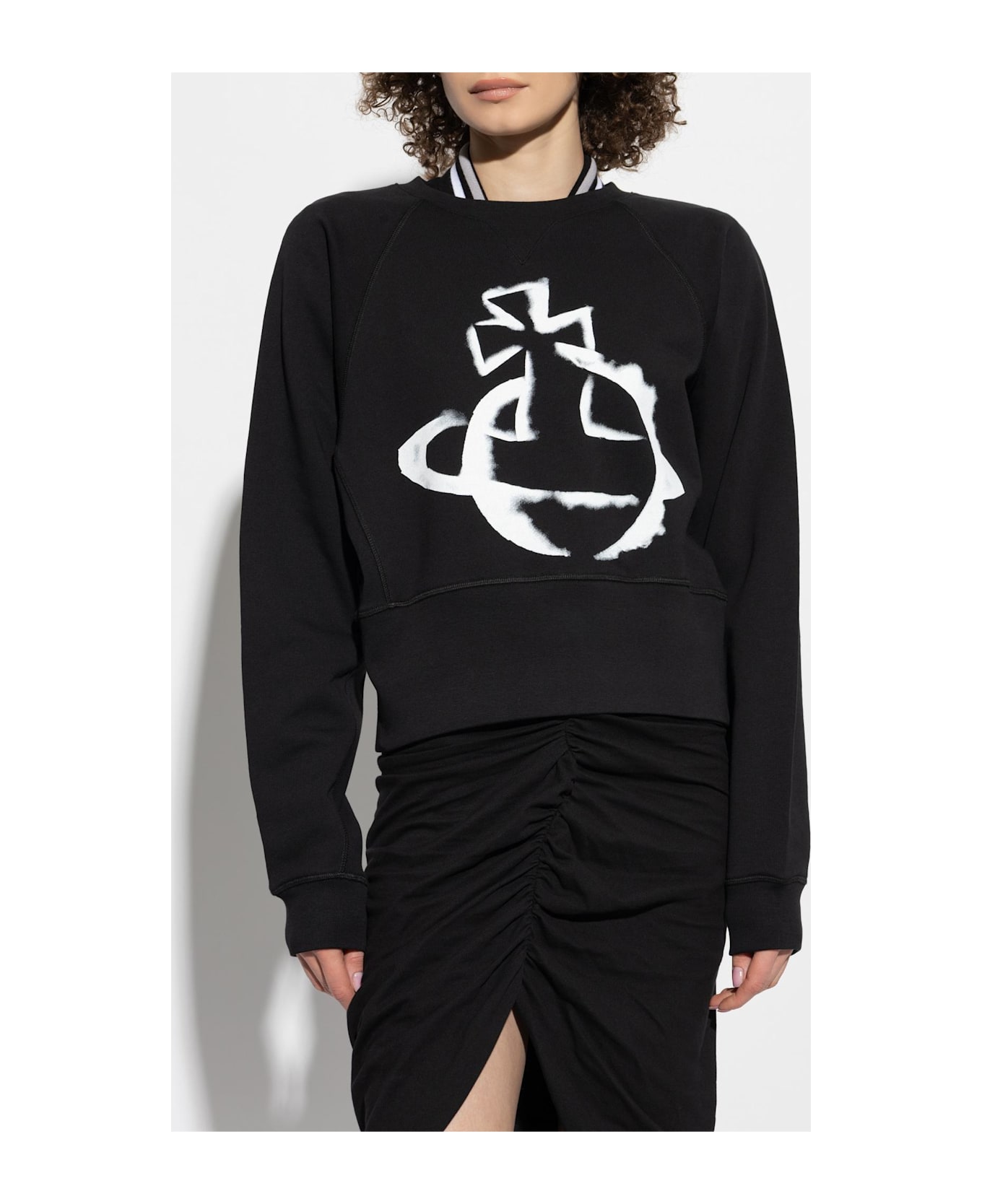 Vivienne Westwood Short Oversize Sweatshirt - BLACK