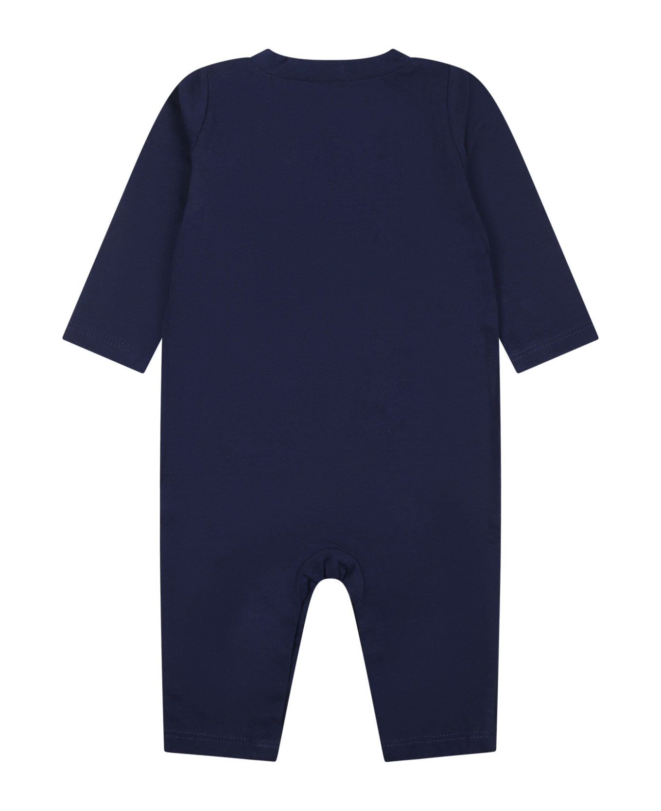 Nike Blue Babygrow For Baby Boy With Swoosh - Blue ボディスーツ＆セットアップ