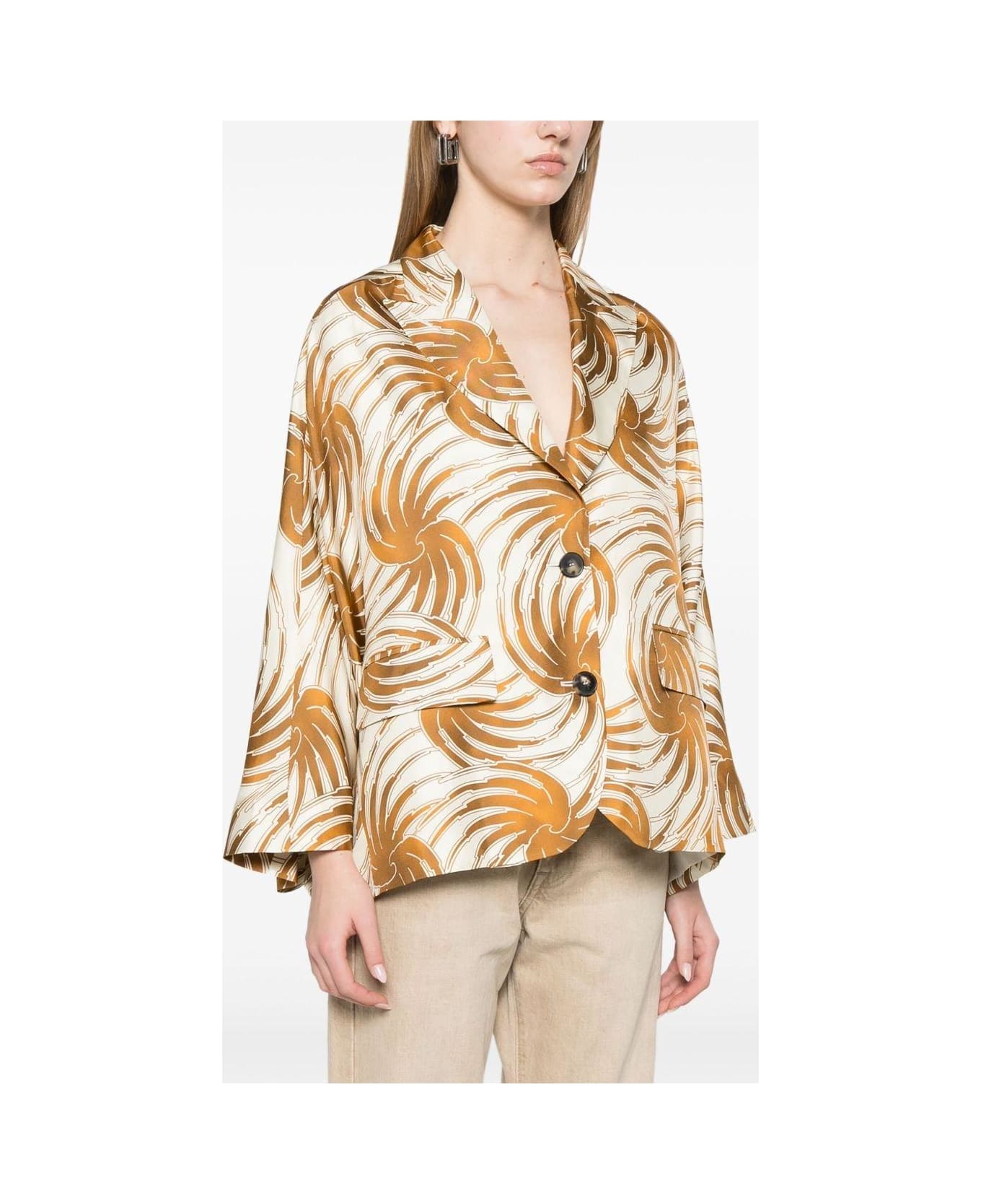 Alberto Biani Patterned Jacket - Beige