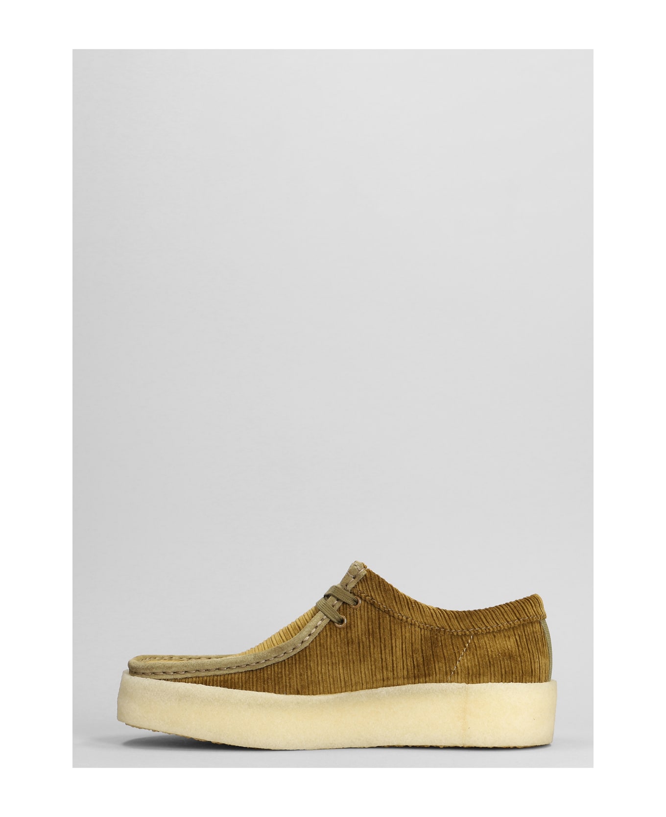 Clarks Wallabee Cup Lace Up Shoes In Leather Color Velvet - leather color