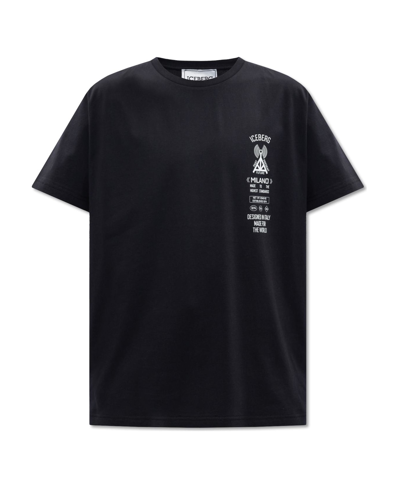 Iceberg Logo T-shirt - BLACK シャツ