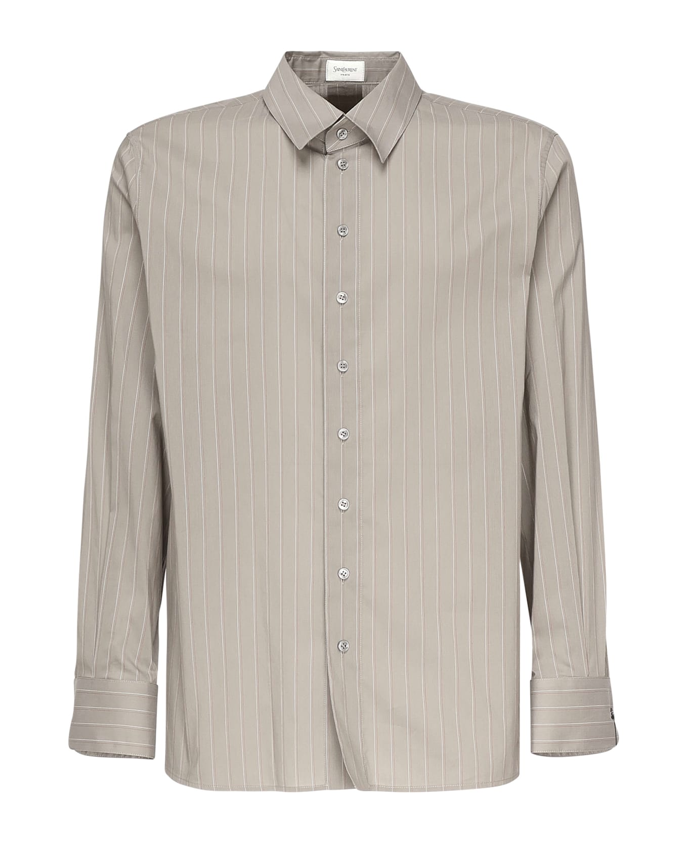 Striped Cotton And Silk Voile Shirt - Thumbnail 2