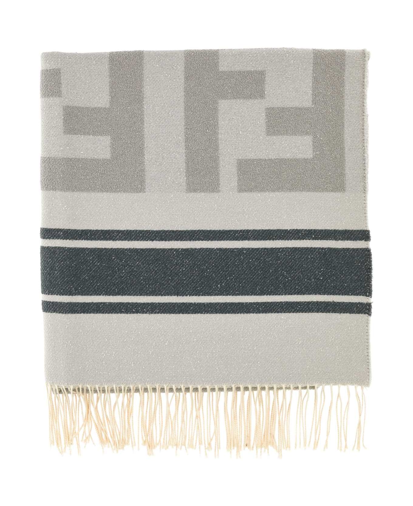 Fendi Embroidered Cotton Blend Beach Towel - F0QZ0