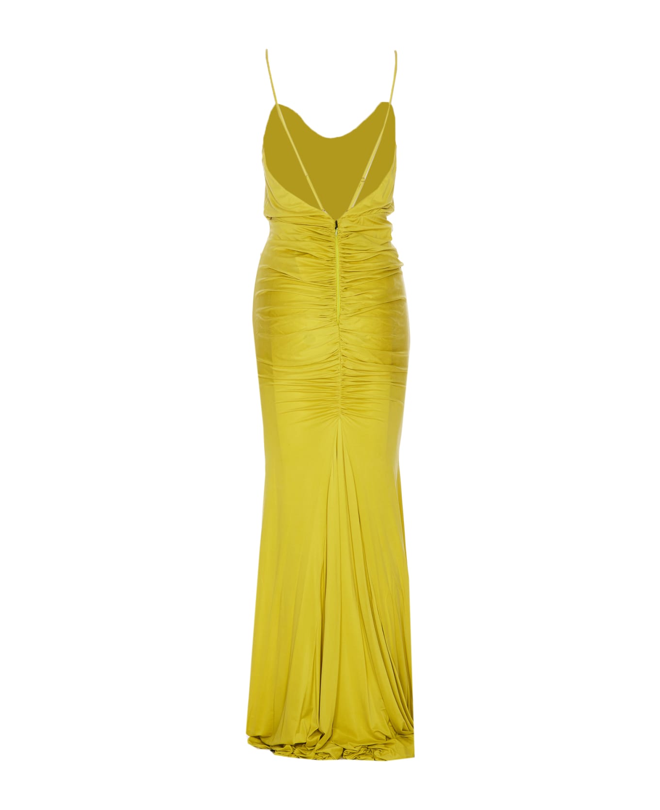 Elisabetta Franchi Long Yellow Dress - Yellow