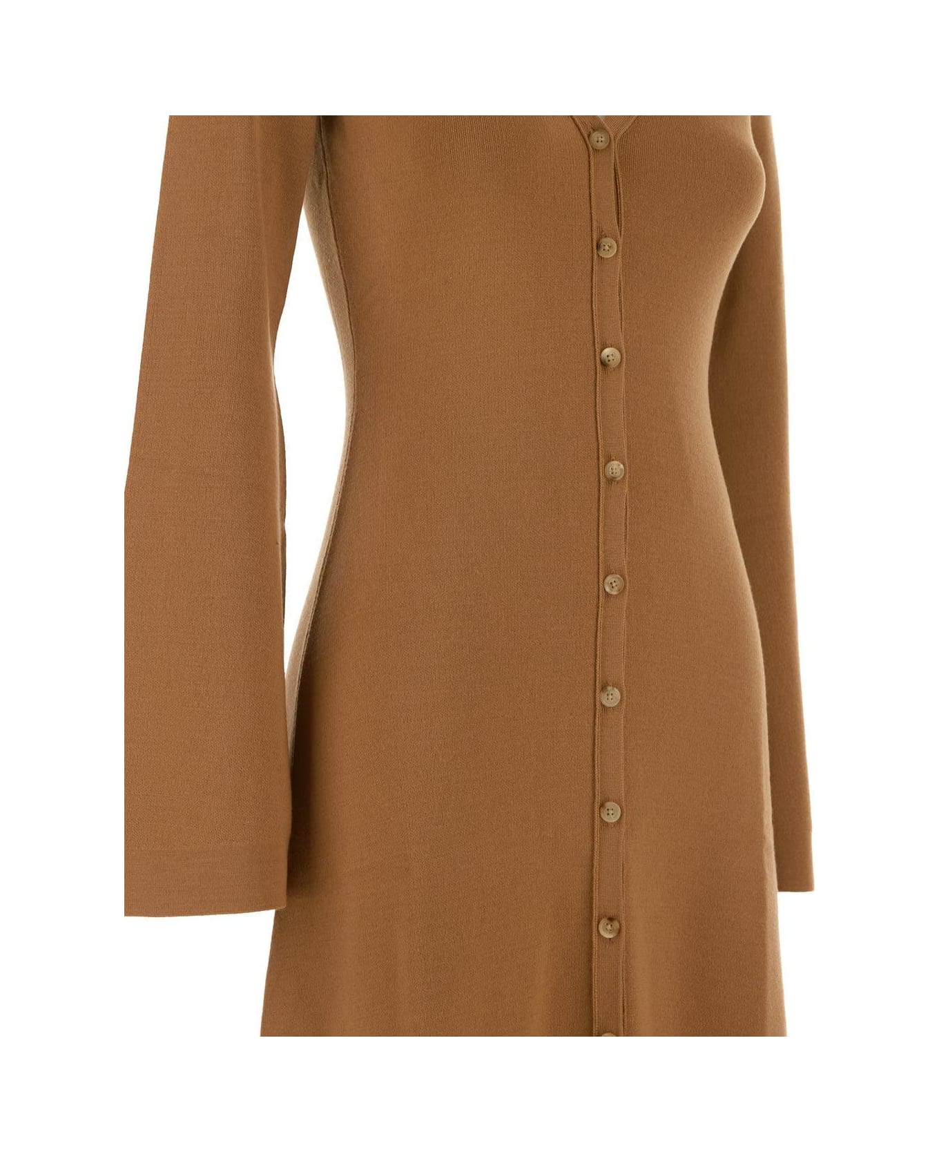 Chloé Dress With Buttons - Beige ワンピース＆ドレス