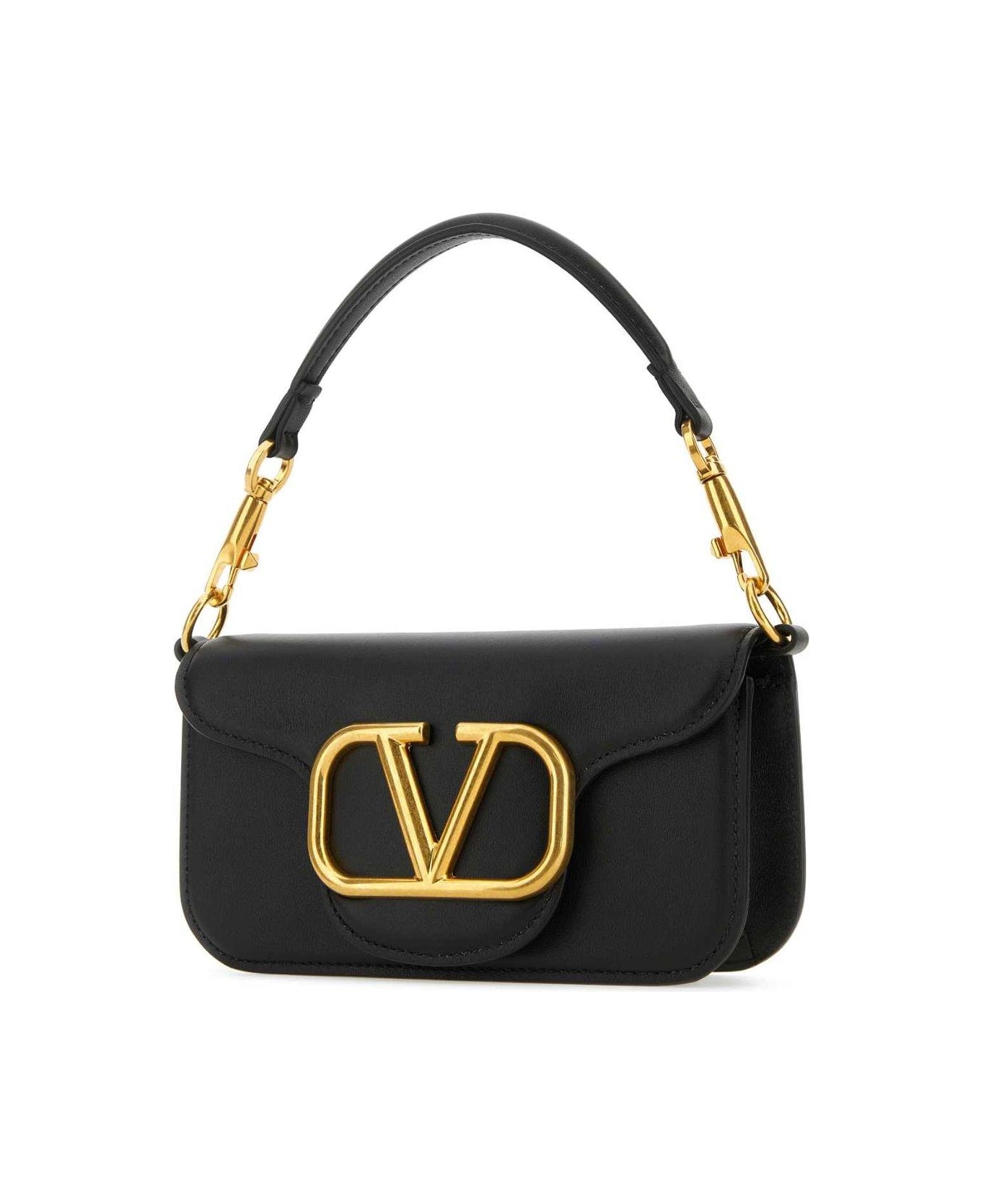 Valentino Garavani Loc Ldover Top Small Shoulder Bag - Black