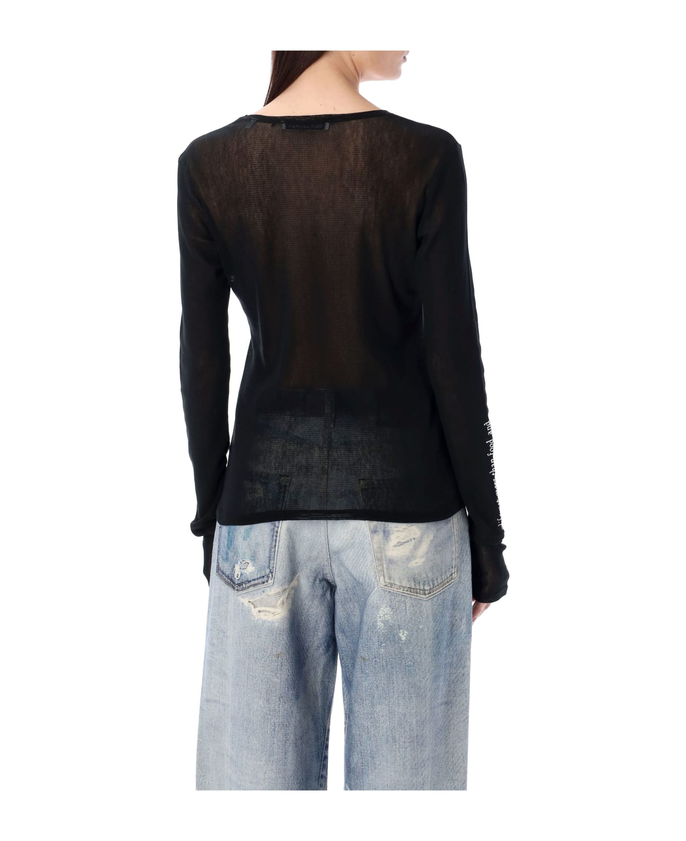 Our Legacy Tast Of Hand Print Top - BLACK