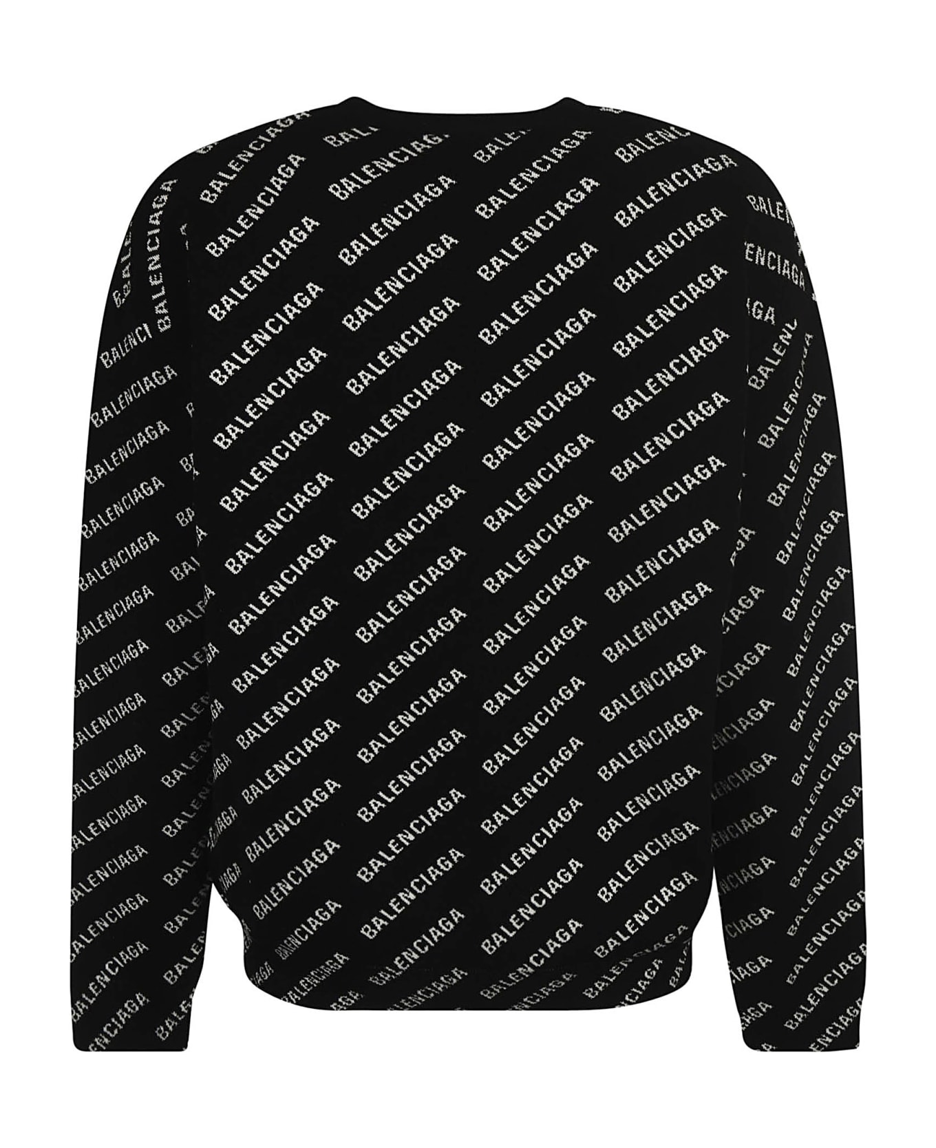 Balenciaga Logo Monogram Sweatshirt - Black/White