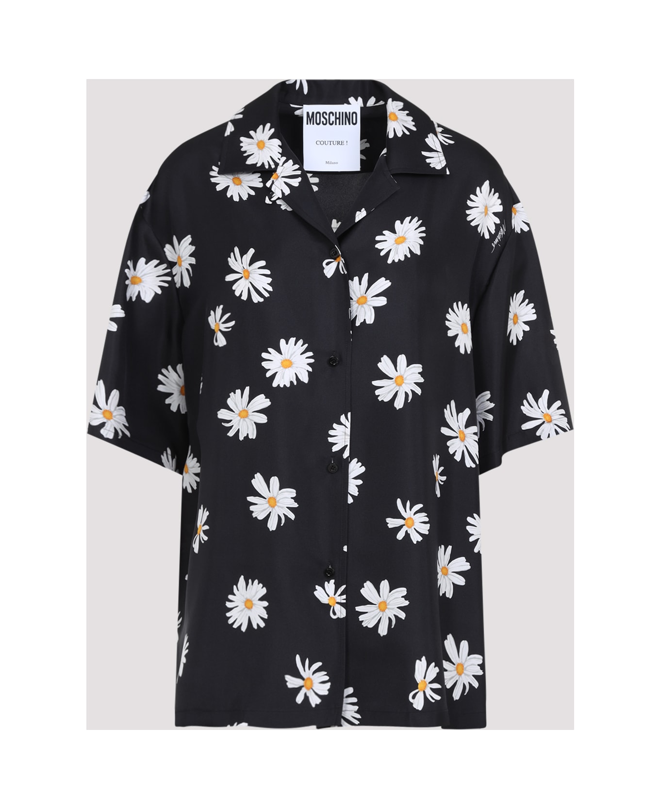 Moschino Silk Shirt - Fantasia Nero