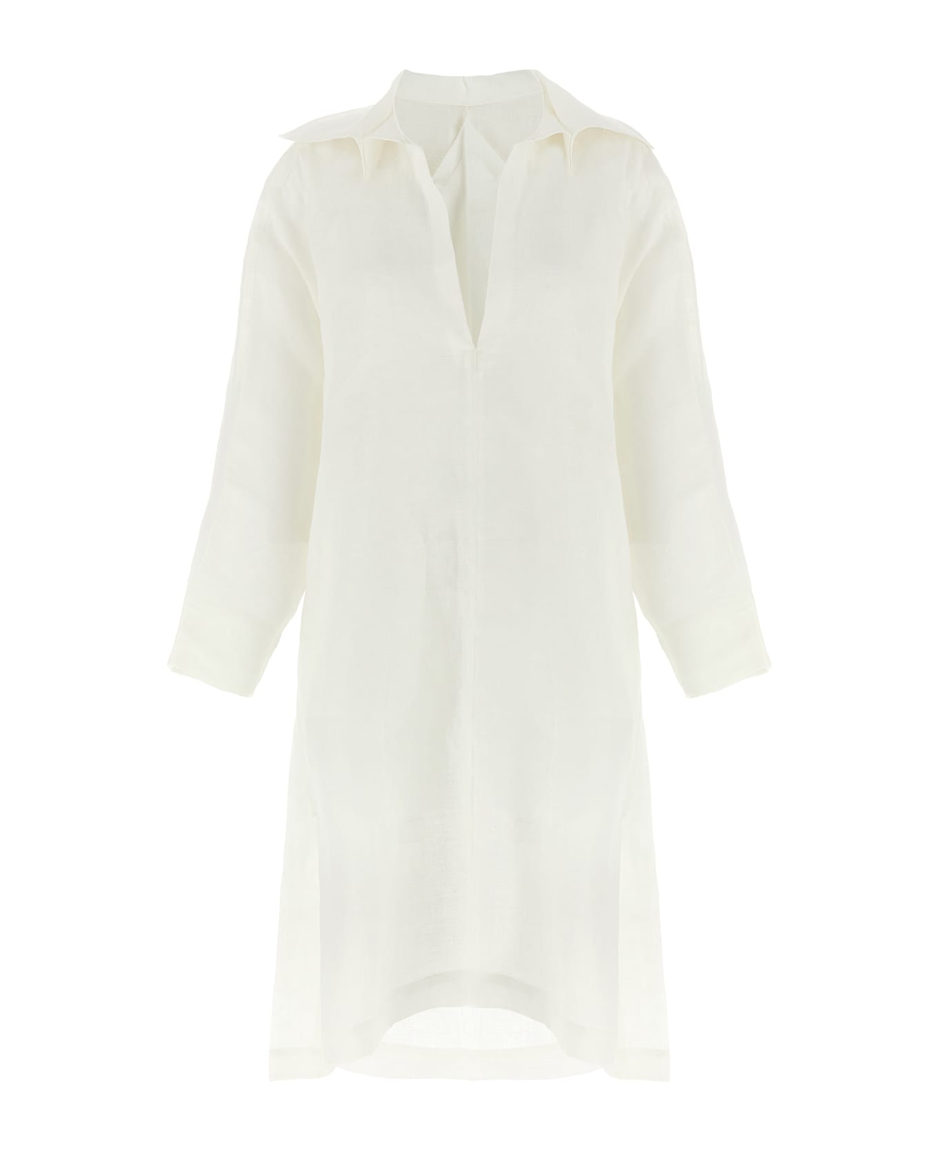 Issey Miyake 
hempen
 Dress - White