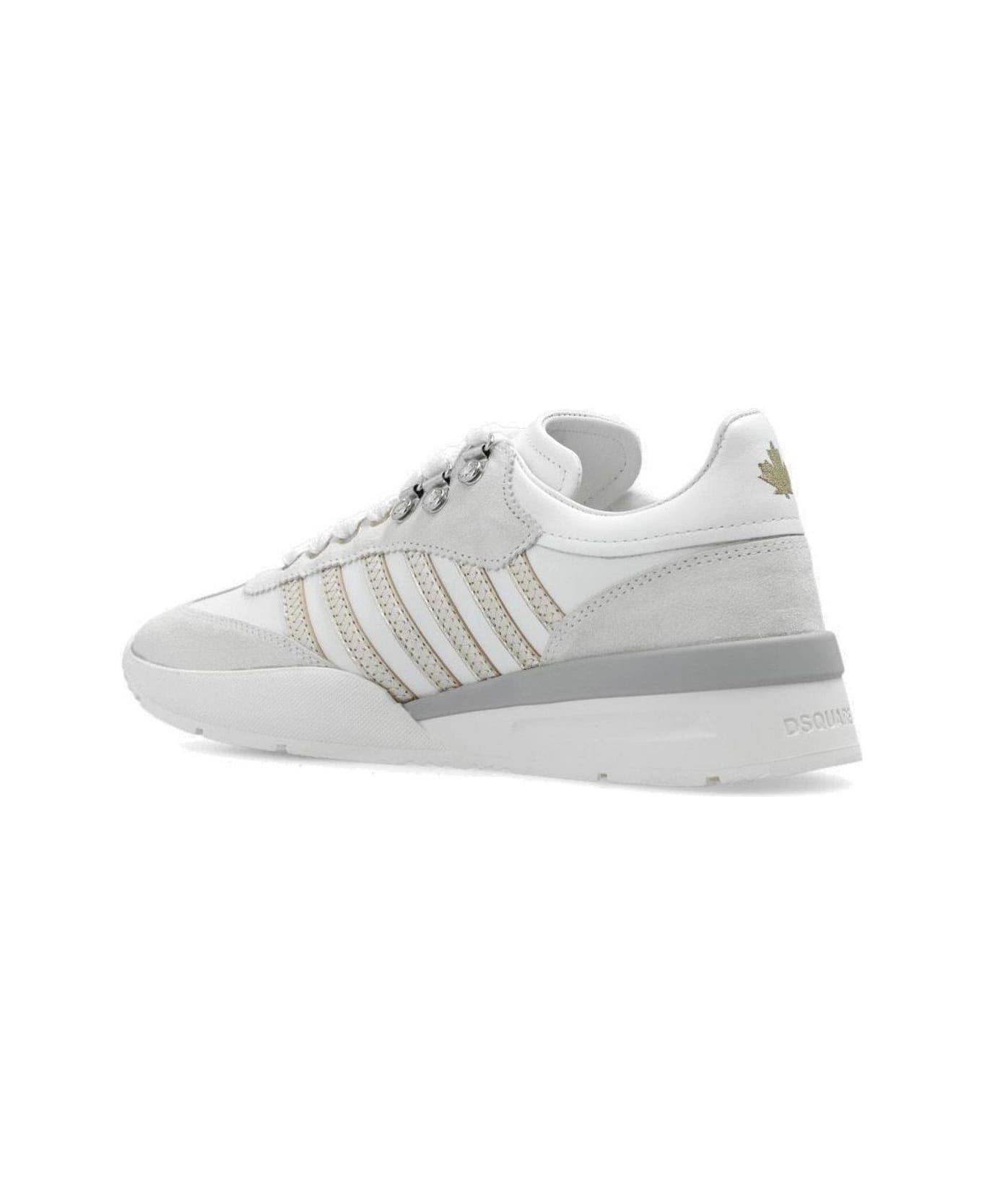 Dsquared2 Stripe Detailed Low-top Sneakers - WHITE
