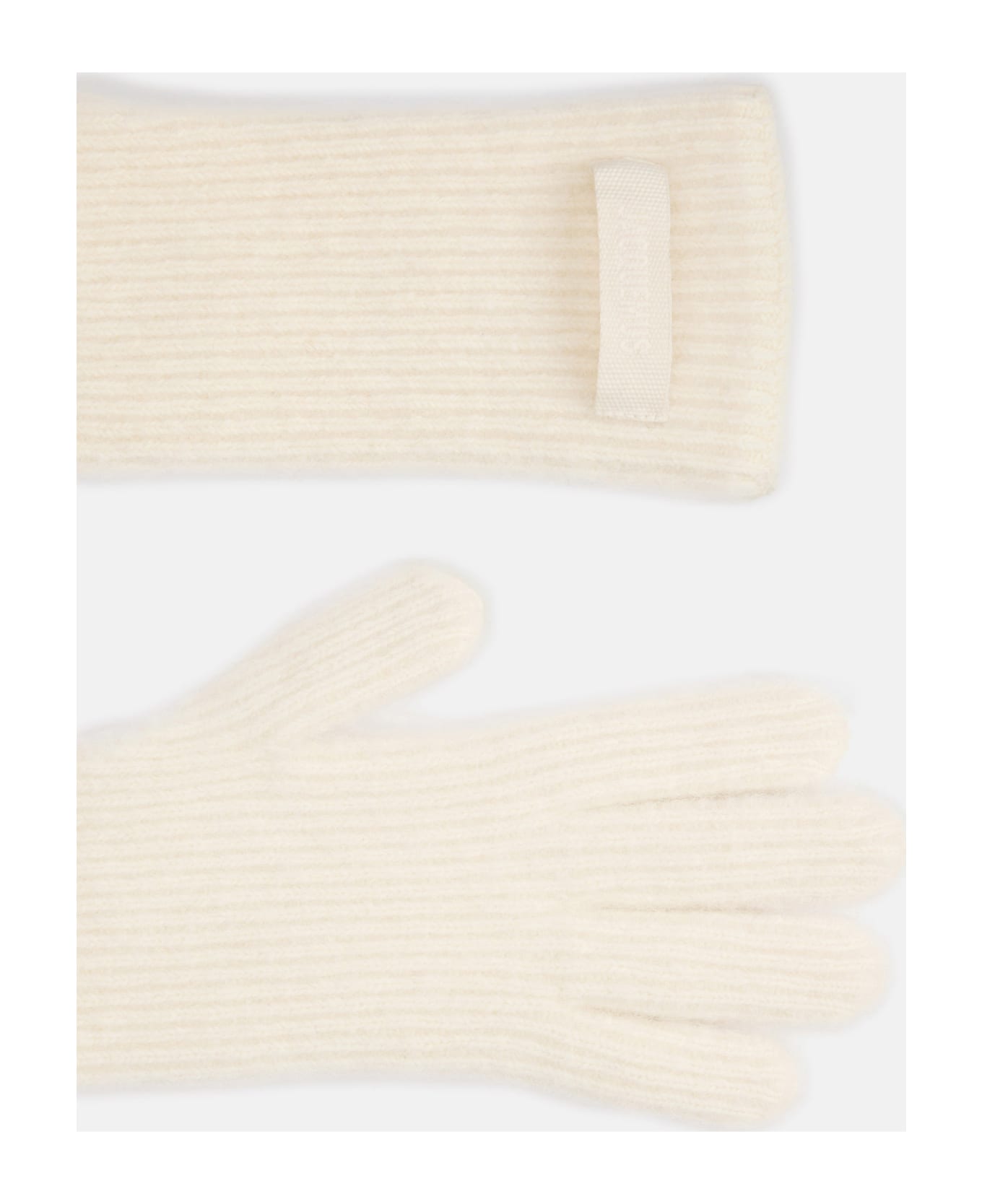 Jacquemus Grosgrain Wool Gloves - White