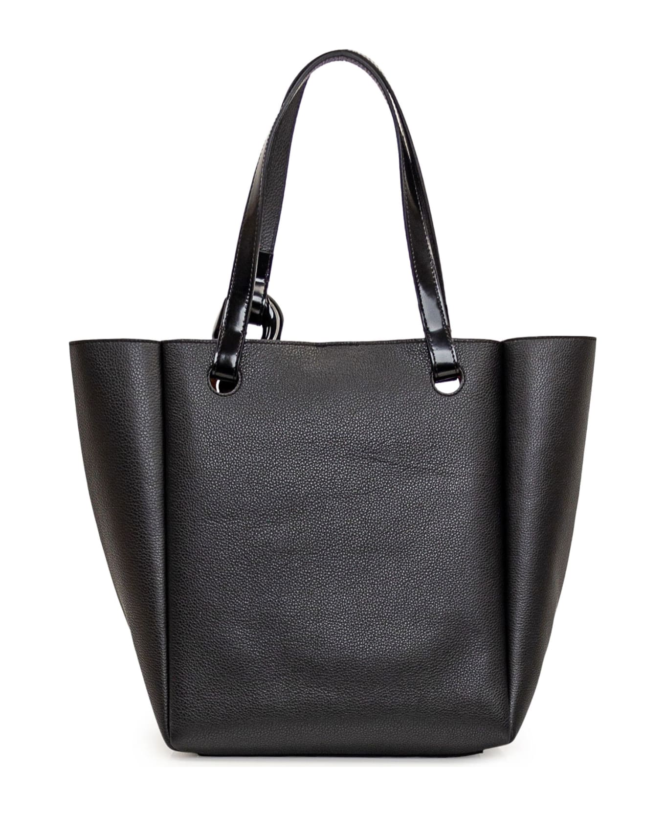 J.W. Anderson Black Leather Jwa Corner Shopping Bag - Black