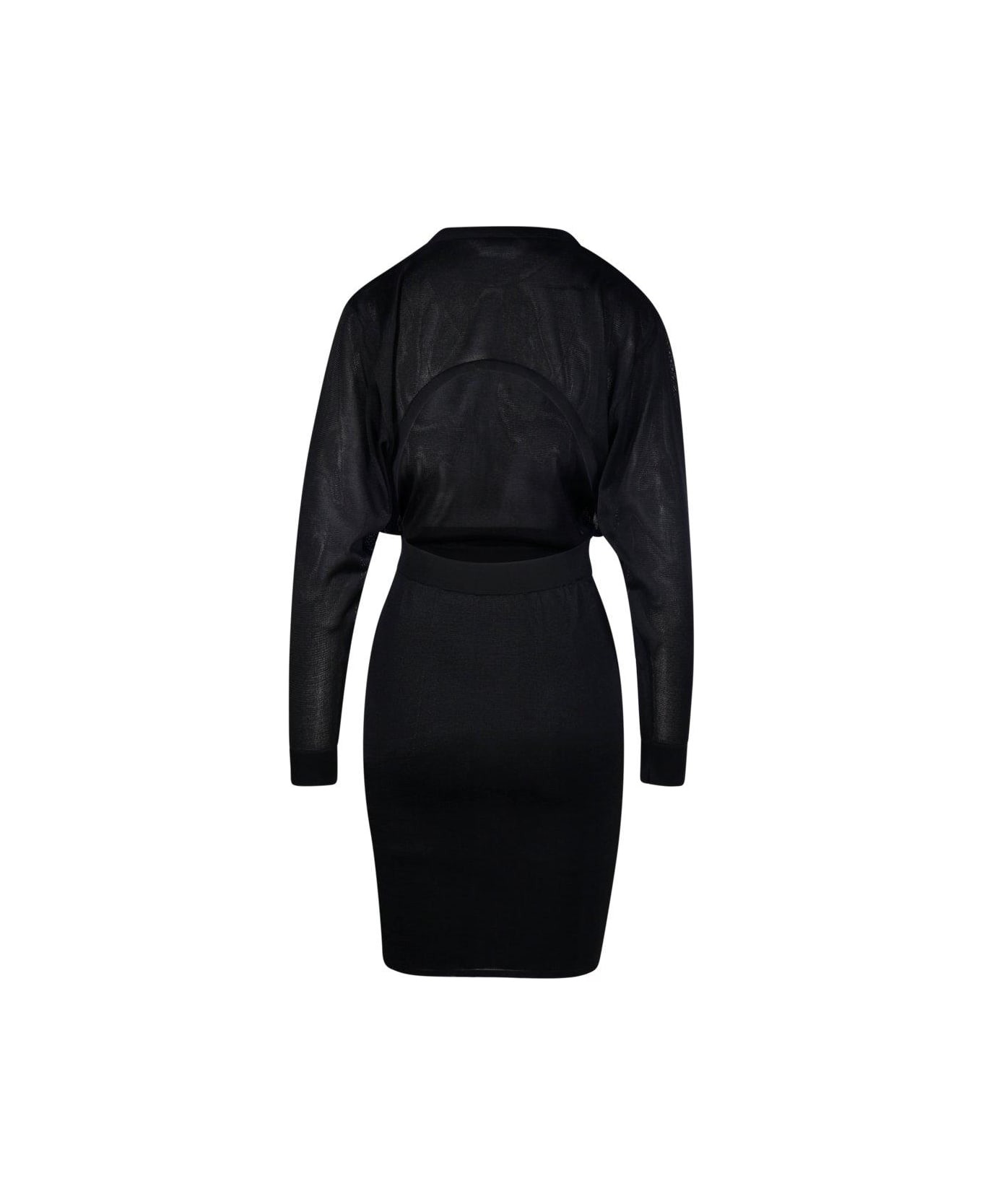 Saint Laurent Backless Long-sleeved Dress - Nero ワンピース＆ドレス