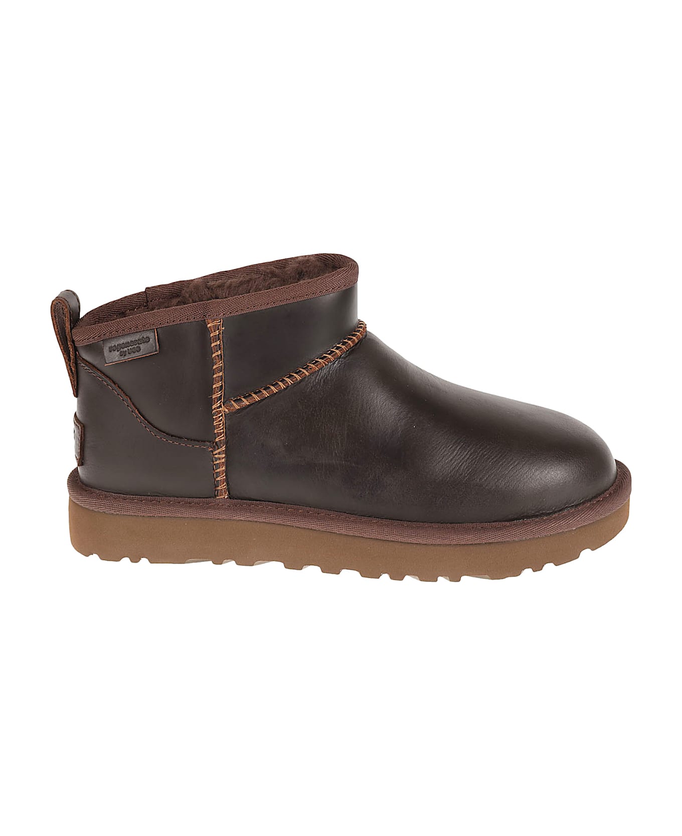 UGG Ultra Mini Leather Boots - BROWN ブーツ