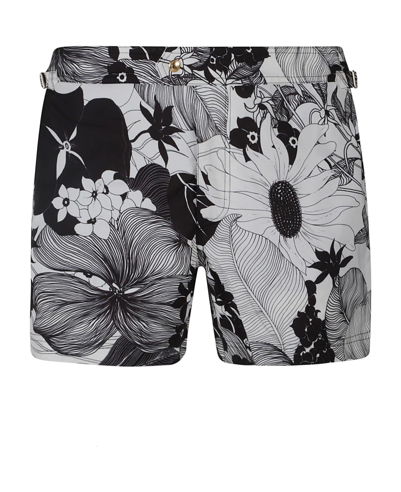 Tom Ford Floral Printed Shorts - Combo Black