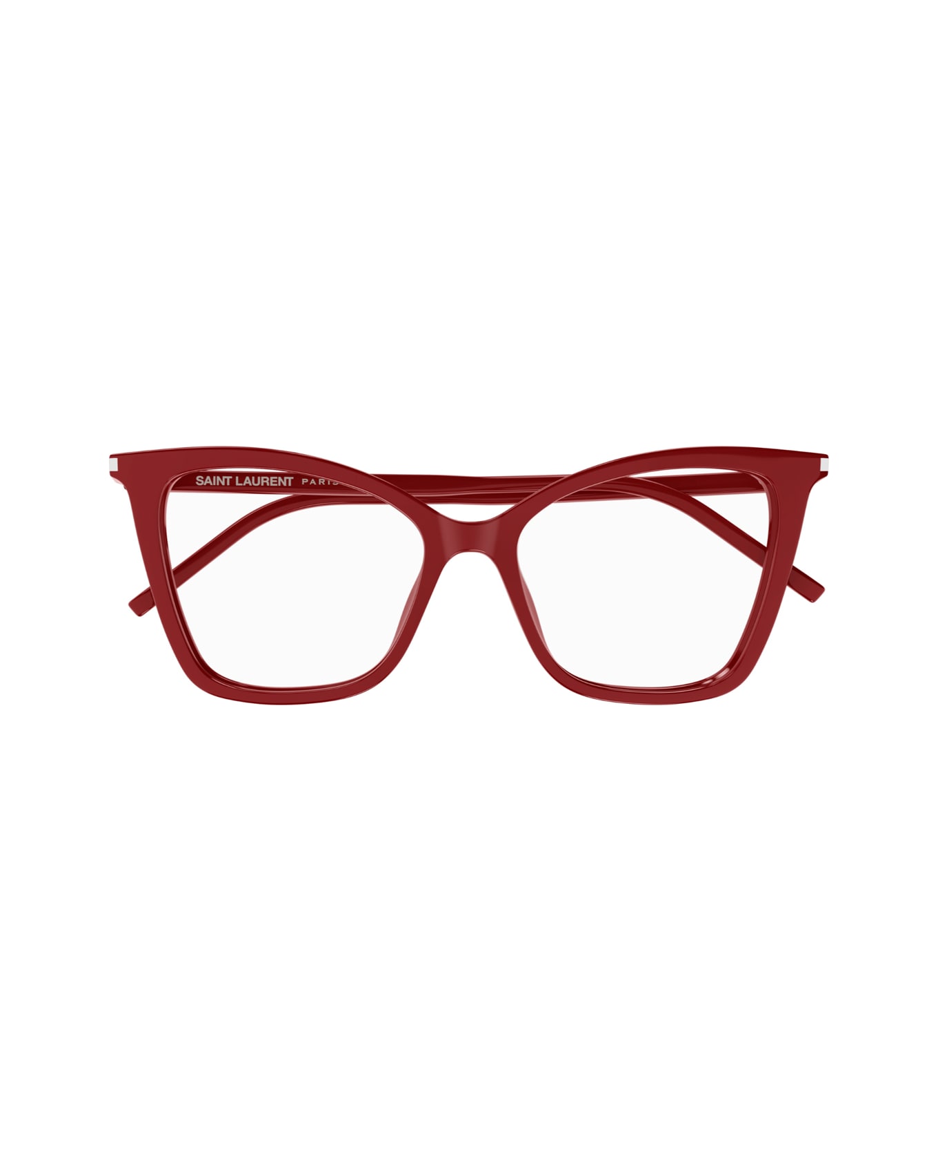 Saint Laurent Eyewear Saint Laurent Sl 386 Linea Corner Angle 018 Red Traparent Gloves - Rosso