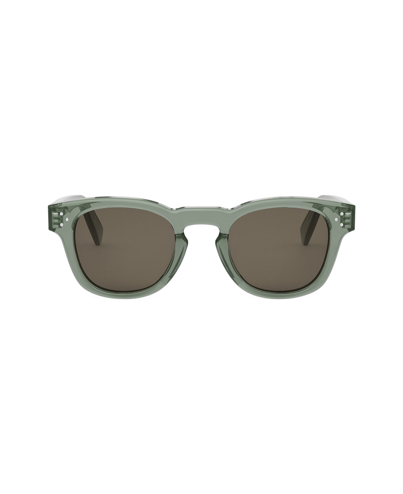 Celine Cl40233i Celine 3 Dots 96e Transparent Green Sunglasses - Verde