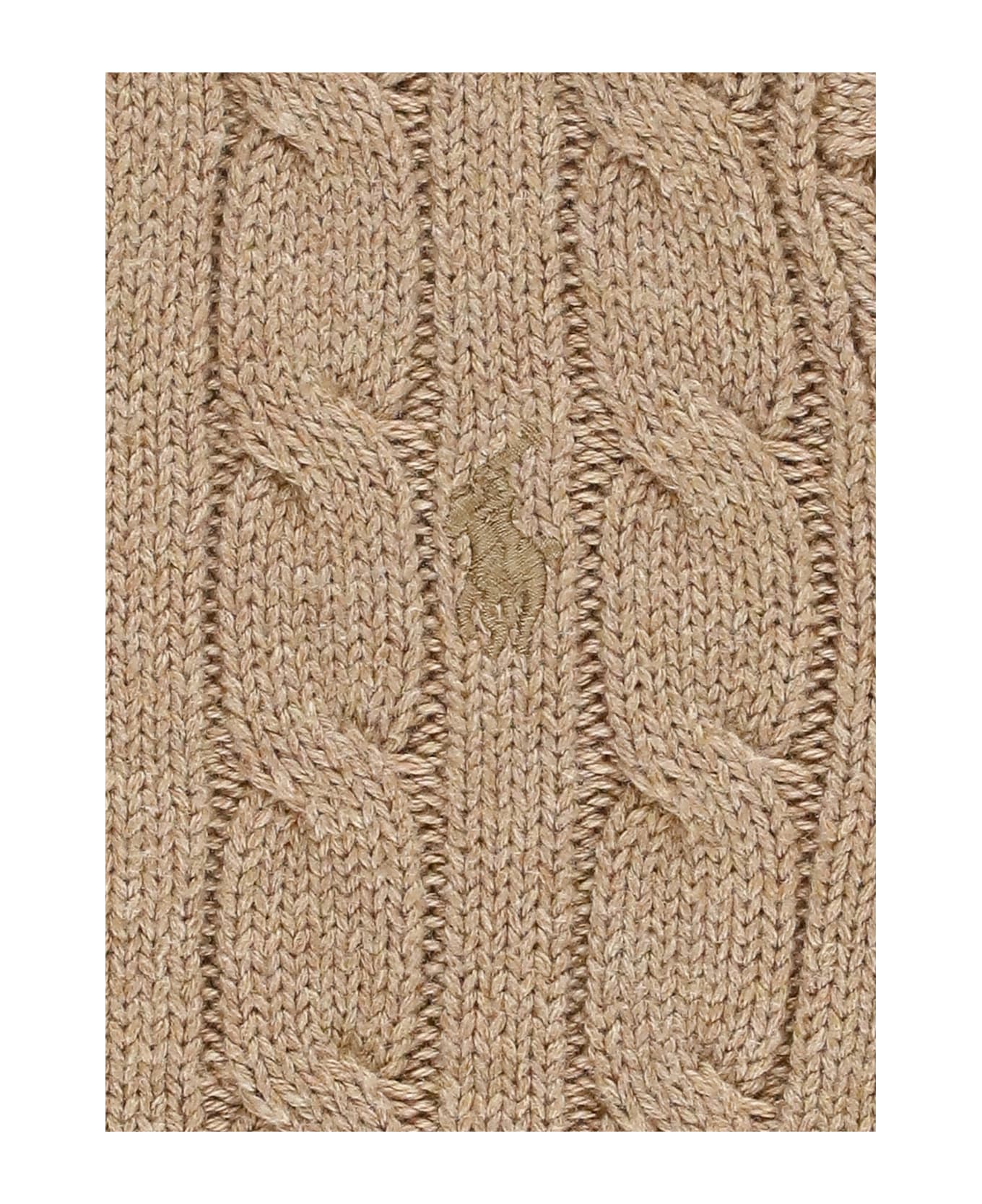 Ralph Lauren Sweatshirt With Embroidered Pony - Beige