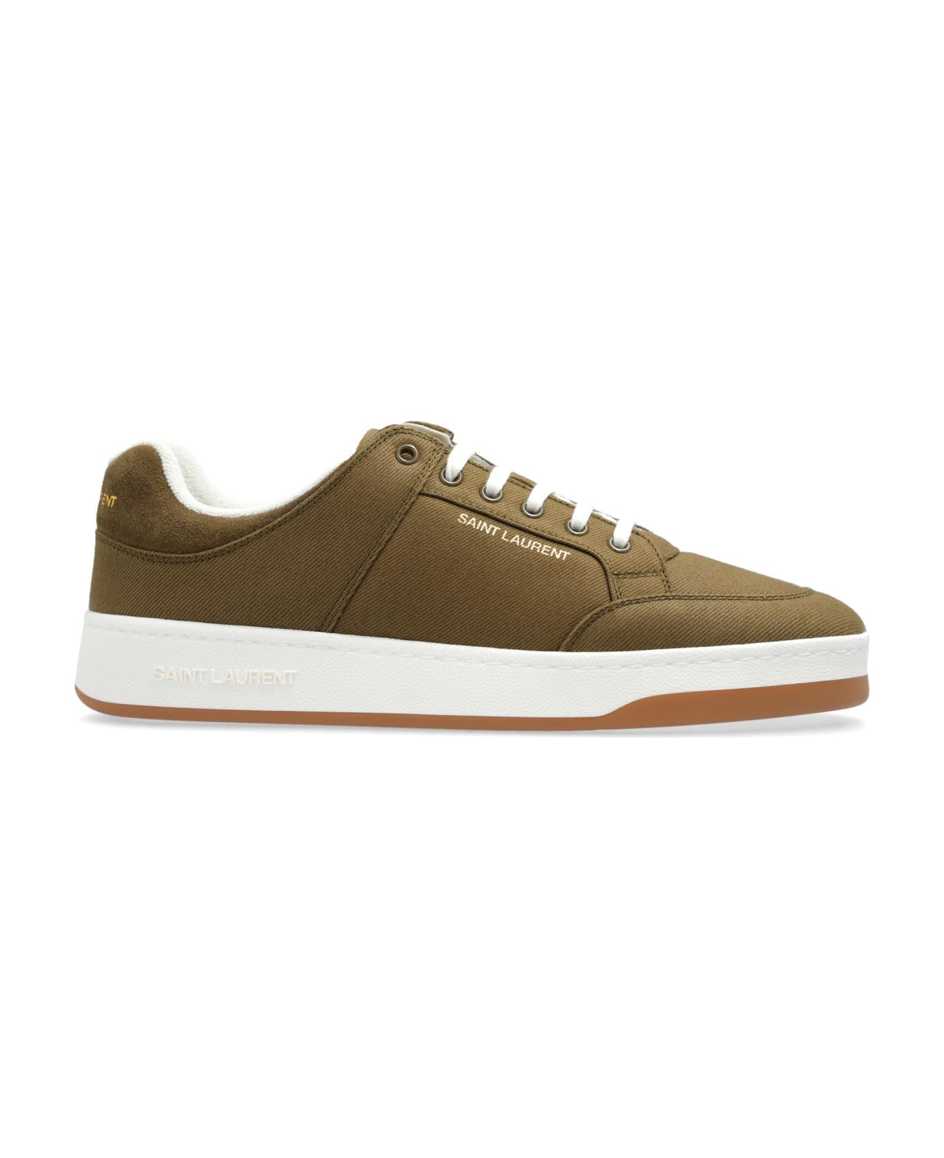 Saint Laurent Sl/61 Lace-up Sneakers - CACTUSMILITARYGREE