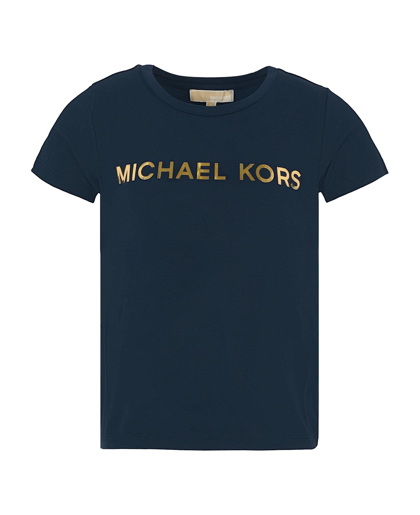 Michael Kors Blue T-shirt For Girl With Logo - Blue