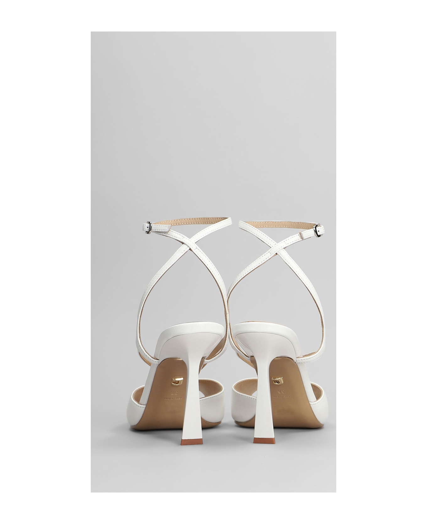 Lola Cruz Streep 95 Sandals In White Leather - white