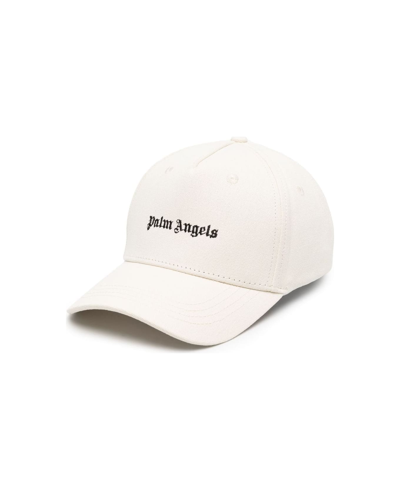 Palm Angels White Baseball Hat With Logo - White