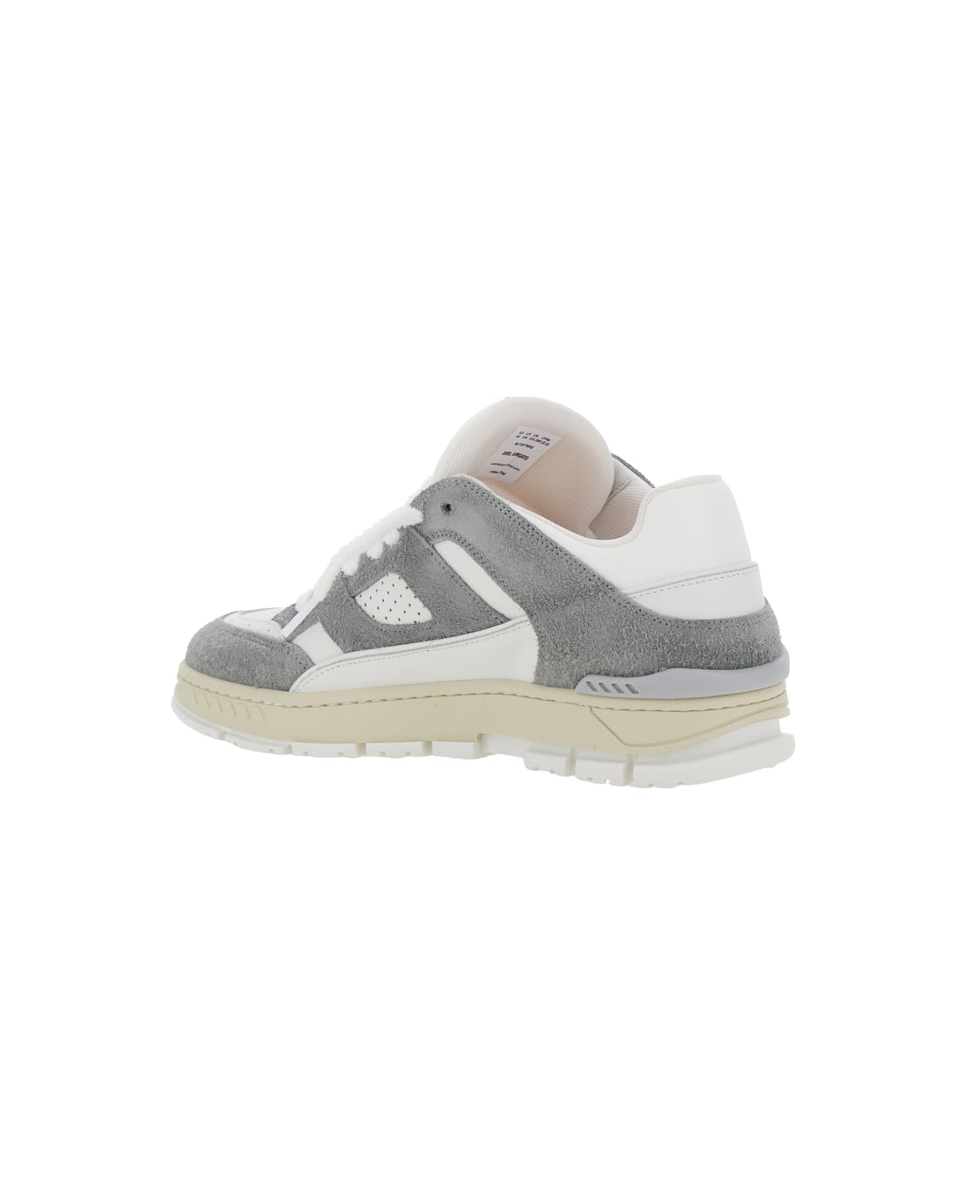 Axel Arigato 'area Lo' Grey Low Top Sneakers With Logo Patch On The Tongue And Chunky Sole In Leather Blend Man - Grey