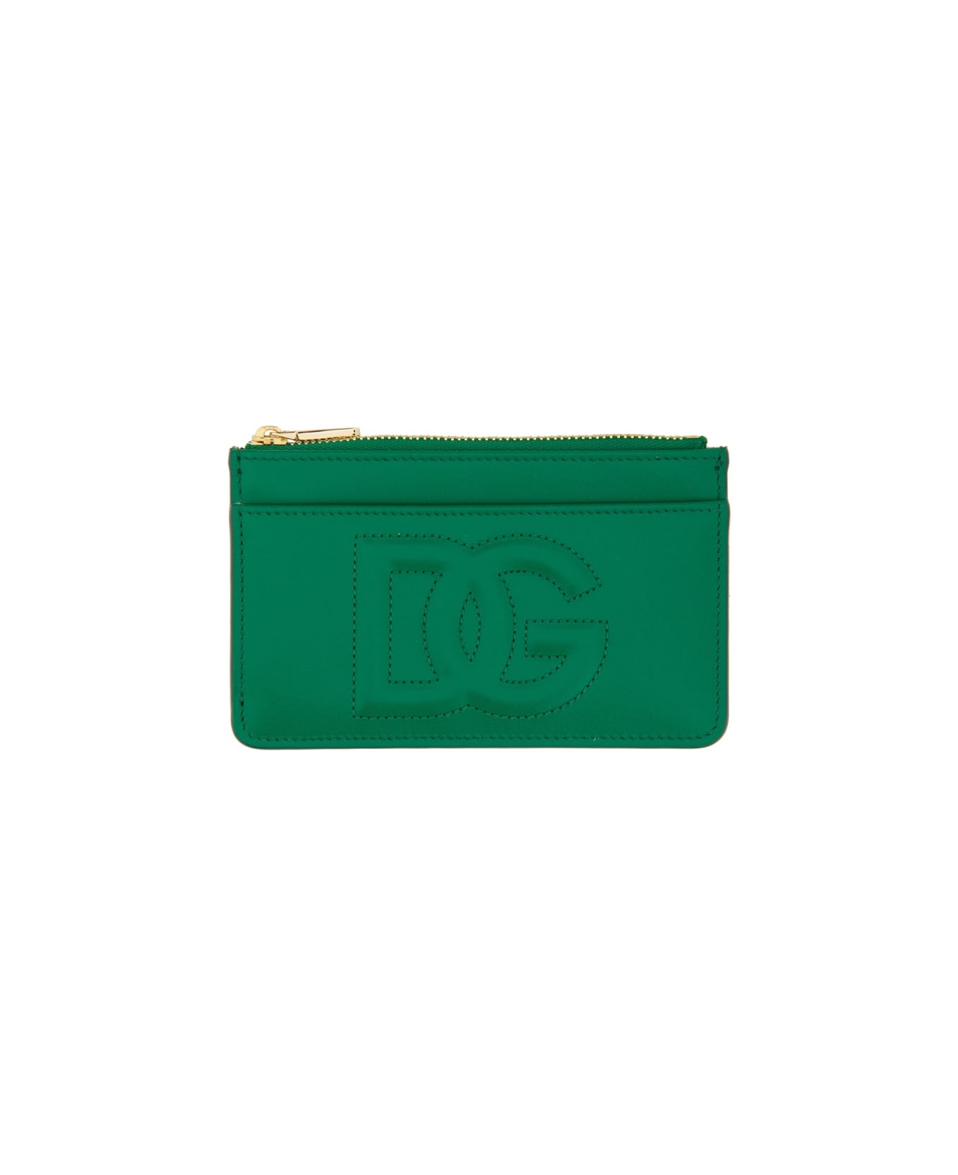 Dolce & Gabbana Leather Card Holder - GREEN