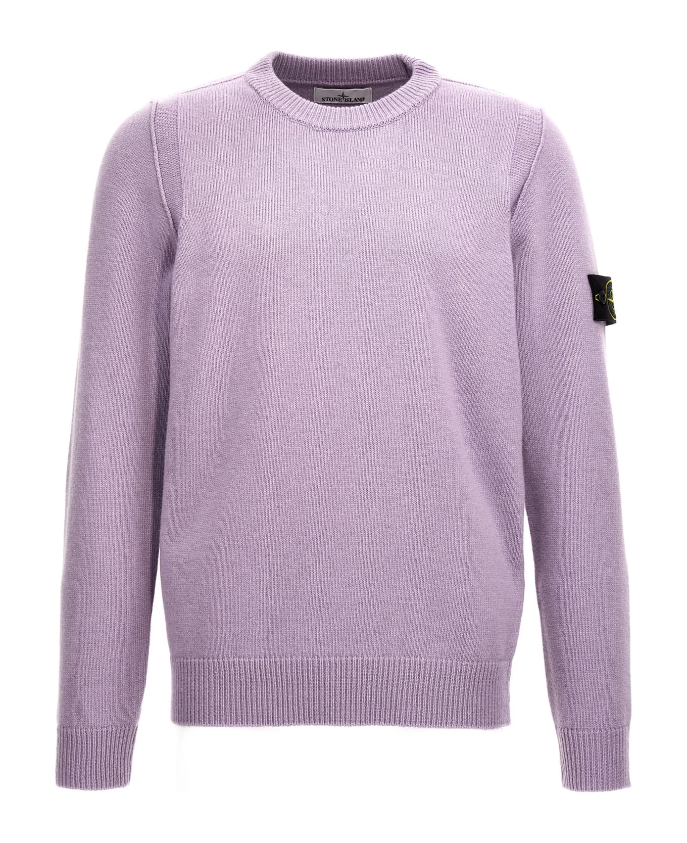 Stone Island Logo Badge Sweater - Purple ニットウェア