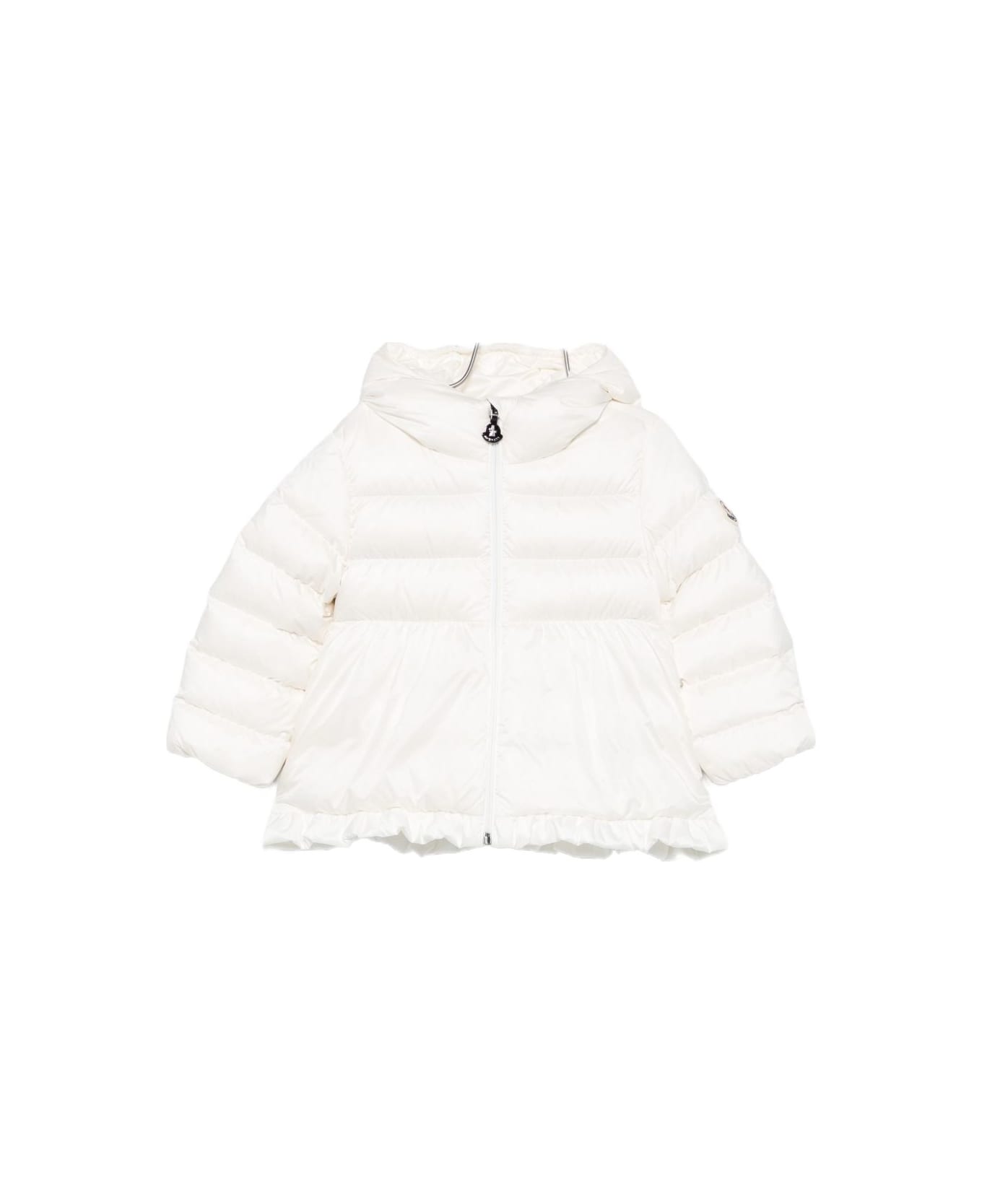 Moncler Enfant Padded Coat With Hood - White