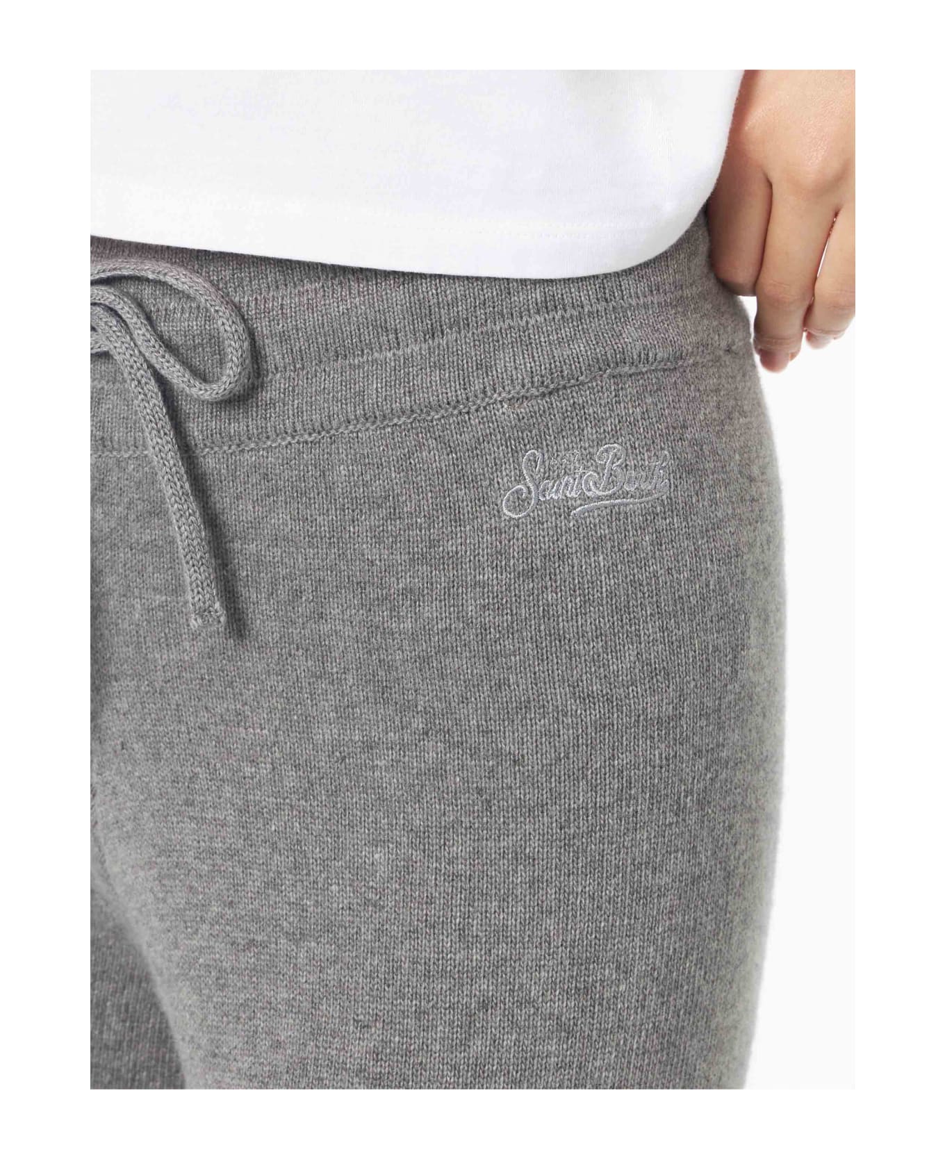 MC2 Saint Barth Knitted Grey Palazzo Pants - GREY