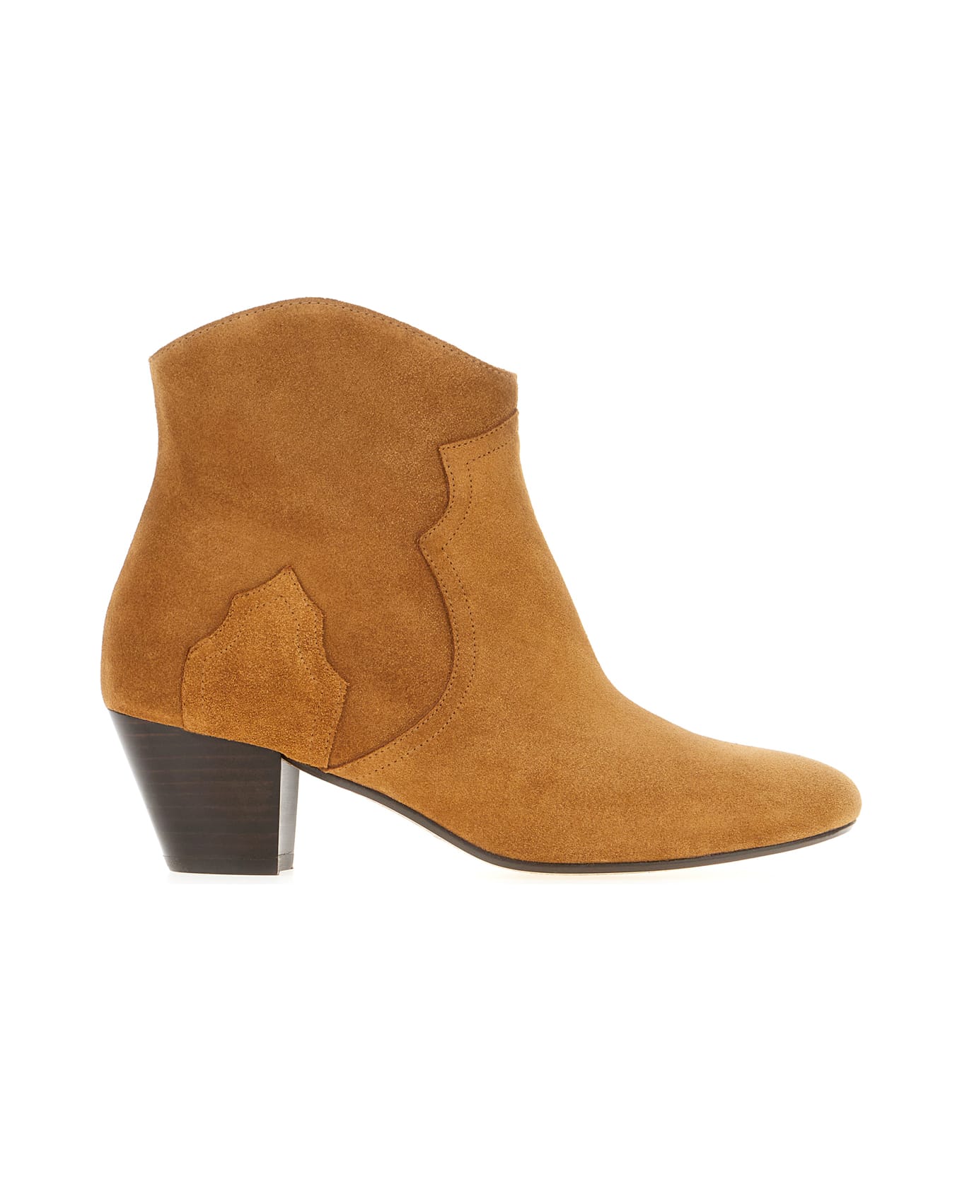 Isabel Marant Camel Suede Dicker Ankle Boots - Cognac