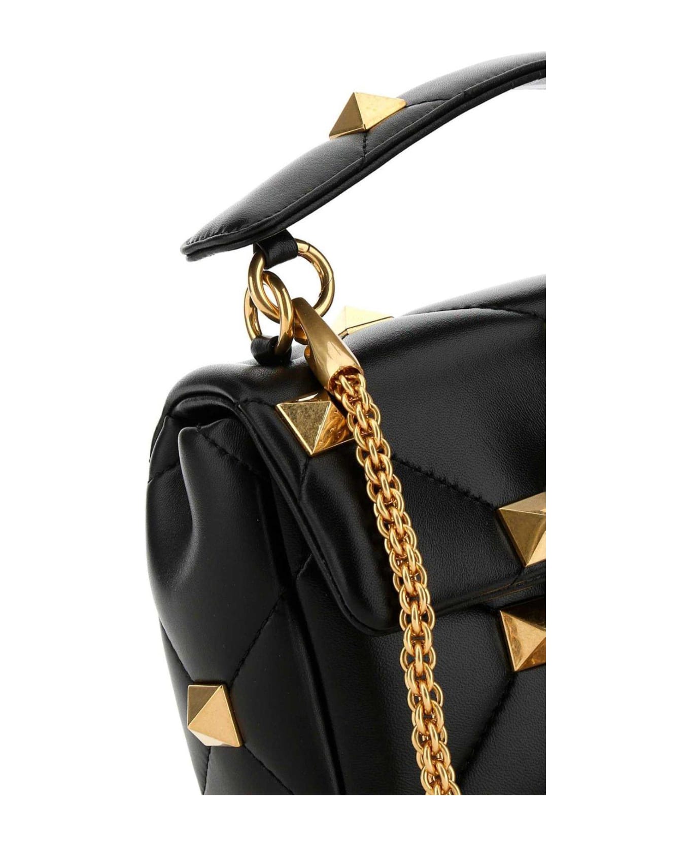 Valentino Garavani Garavani Rockstud Foldover Top Shoulder Bag - Black